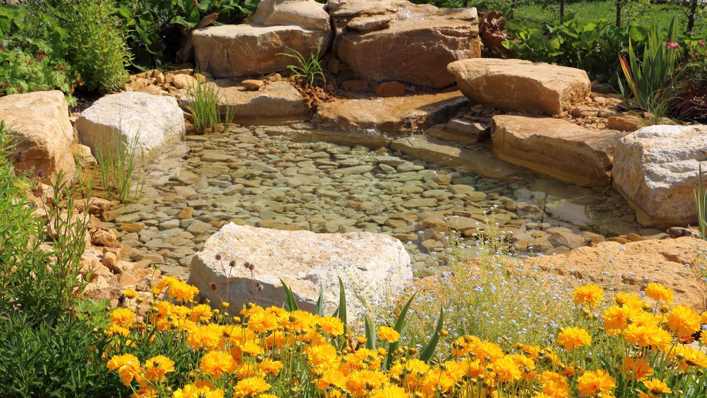Rock water features for natural serenity