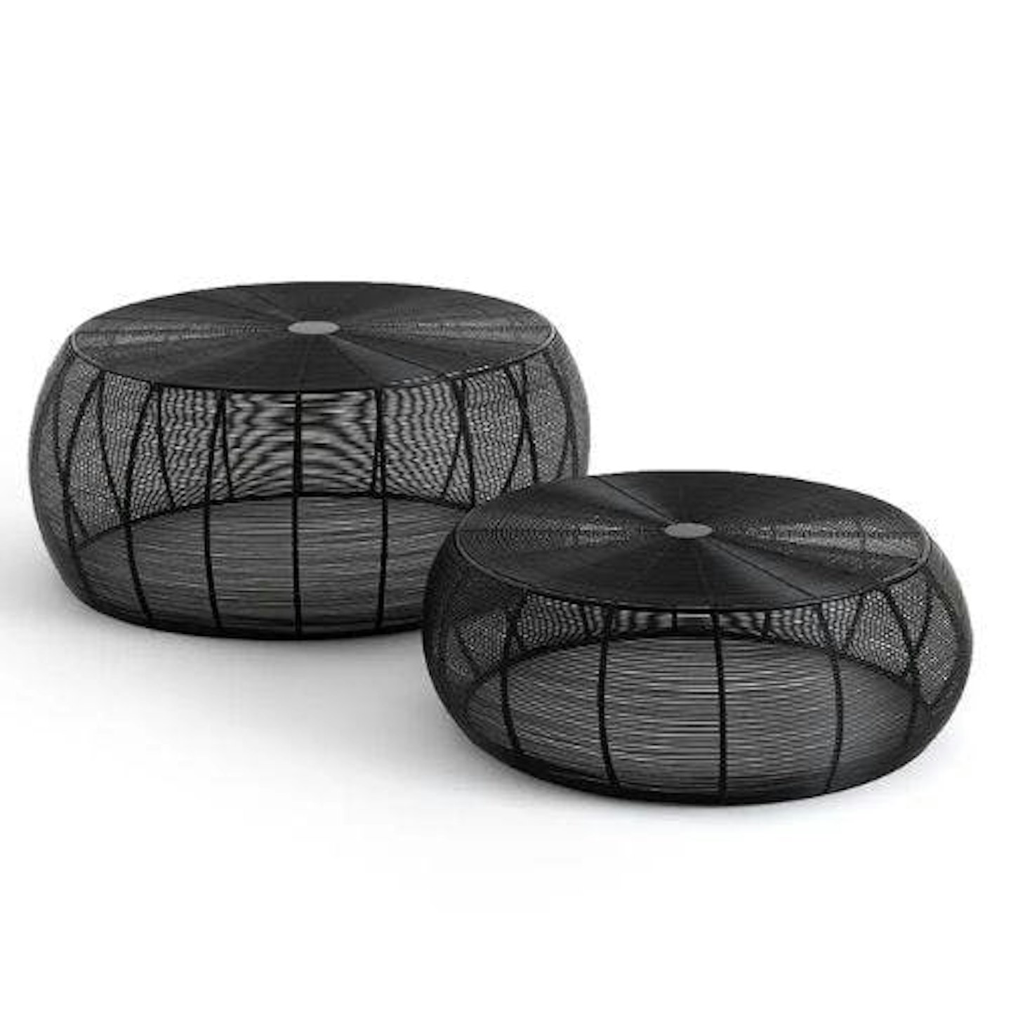 Set of 2 Bangor Wired Steel Round Coffee Tables