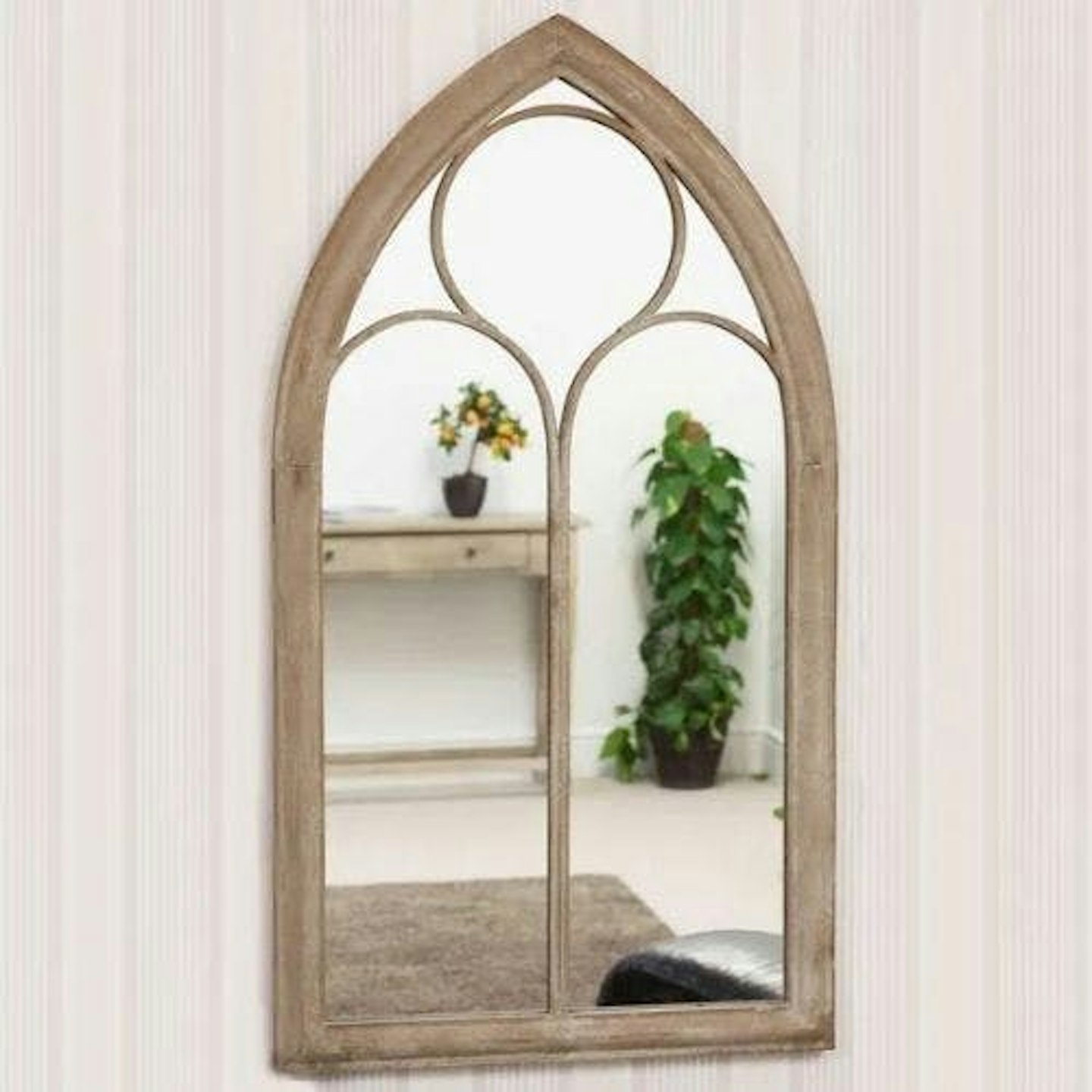 Distressed Arch Mirror
