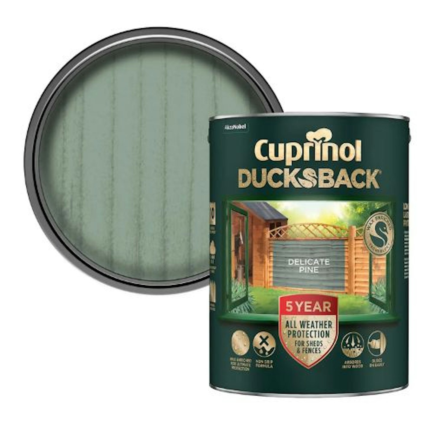 Cuprinol Duckback Paint in Delicate Pine