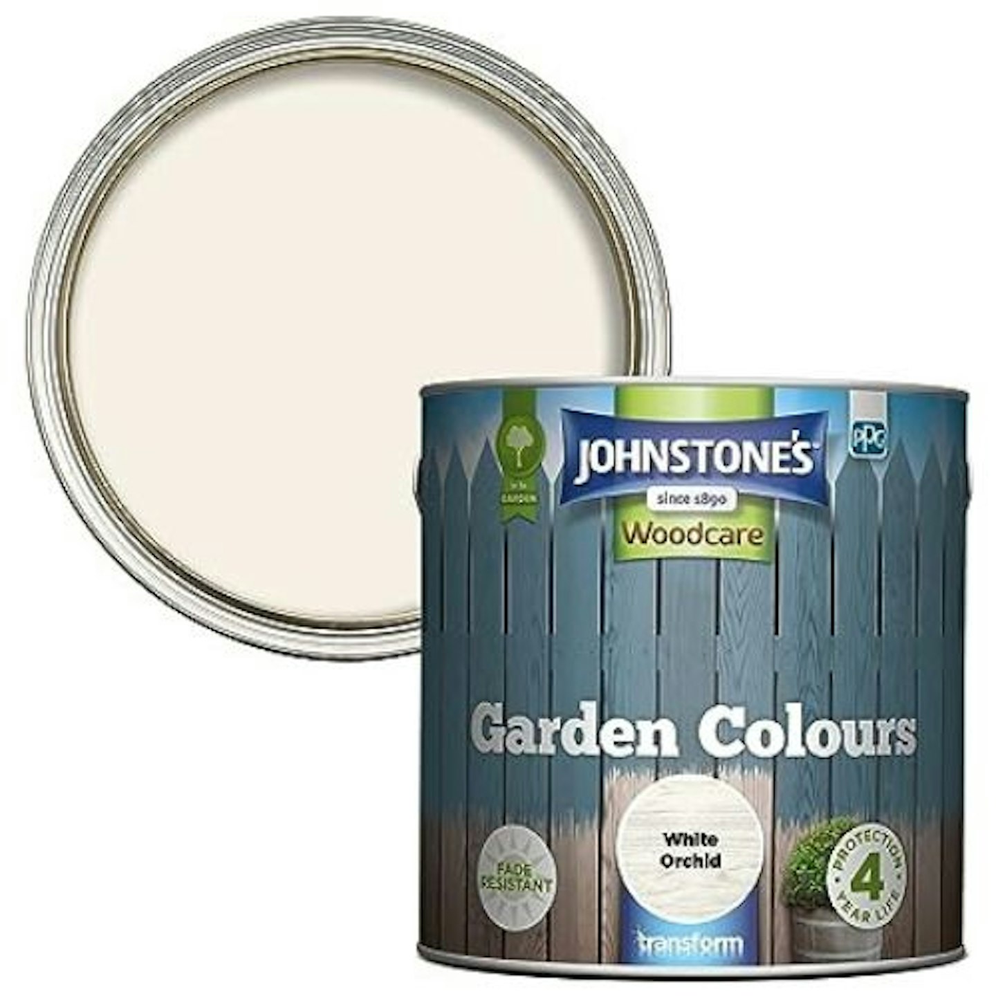 Johnstone’s Garden Colours, White Orchid, Exterior Wood Paint