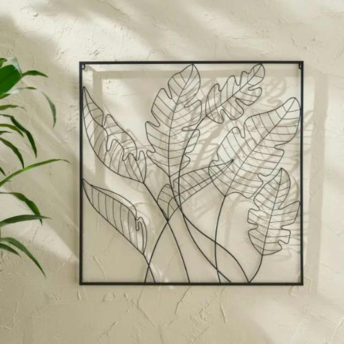 Large Metal Leaf Wire Wall Art