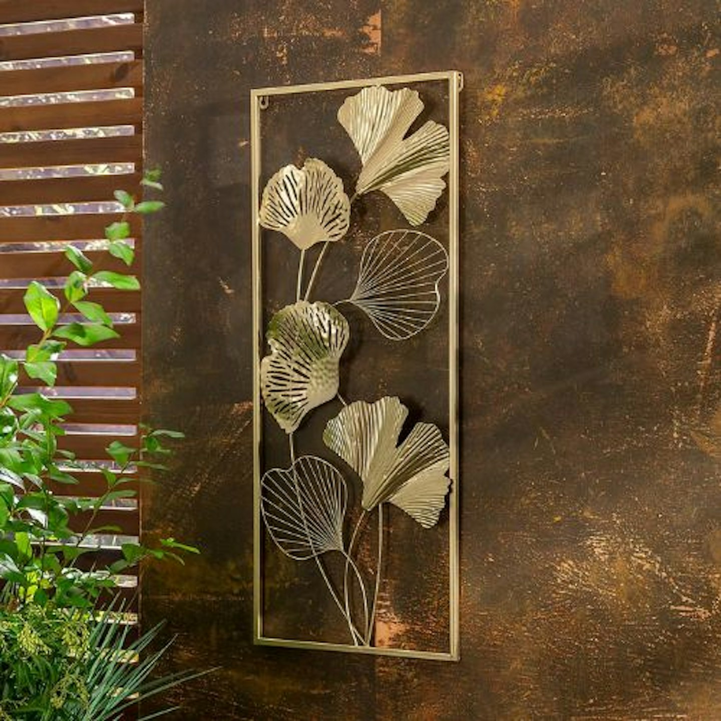 Luxe Gold Ginkgo Panel Wall Art