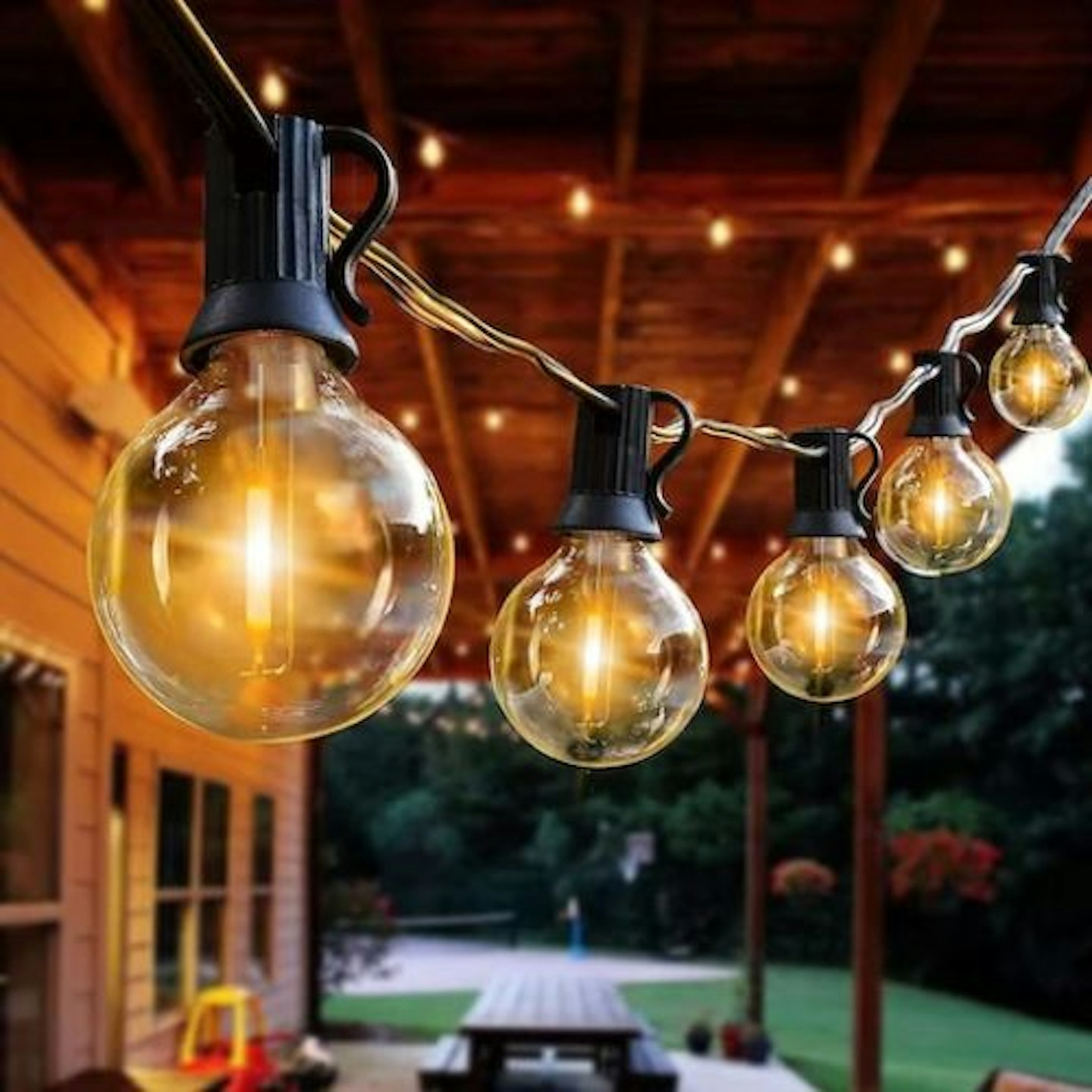 Naatsu Outdoor LED String Lights Mains Powered 15M/50FT