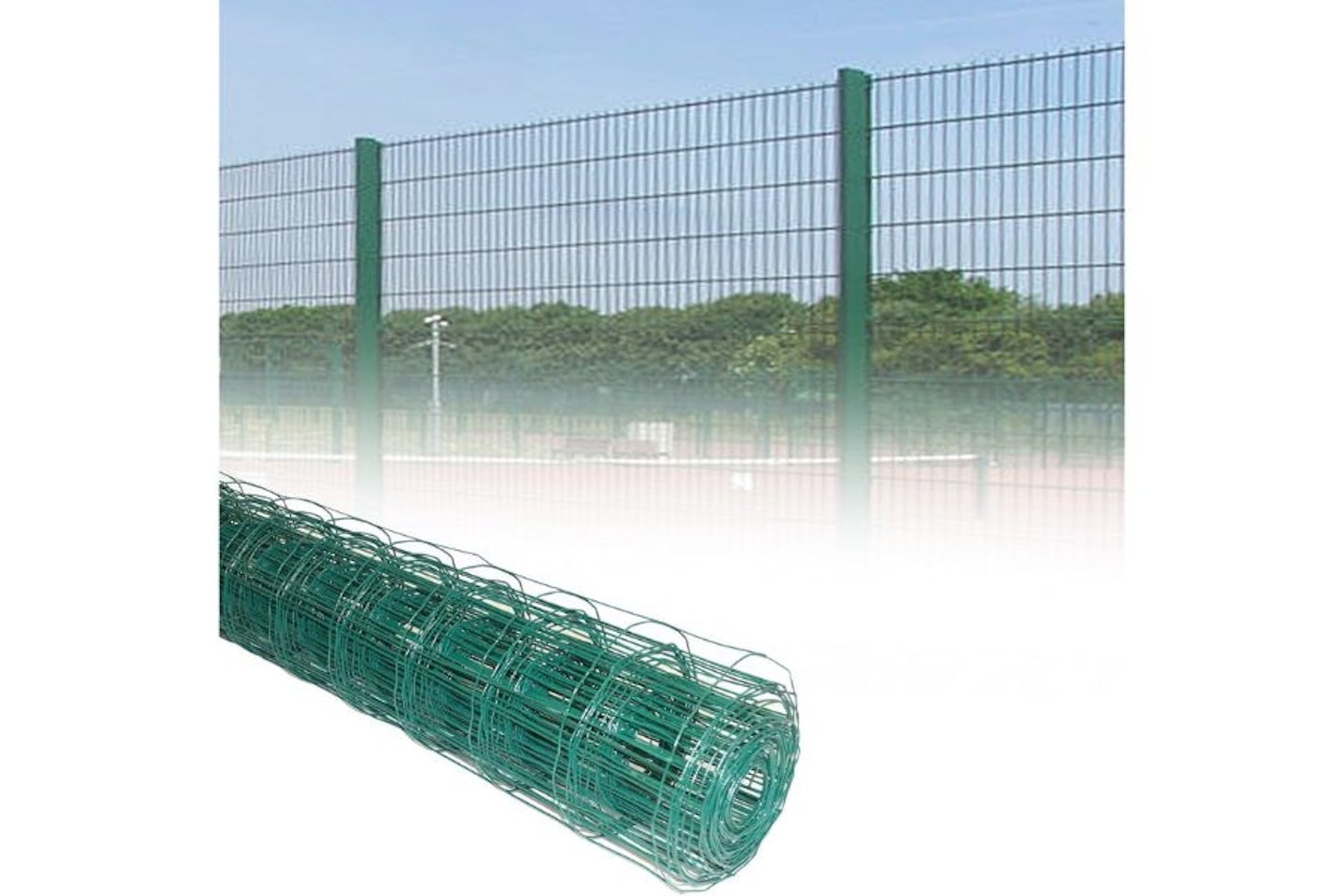  Green PVC Coated Steel Mesh Fencing