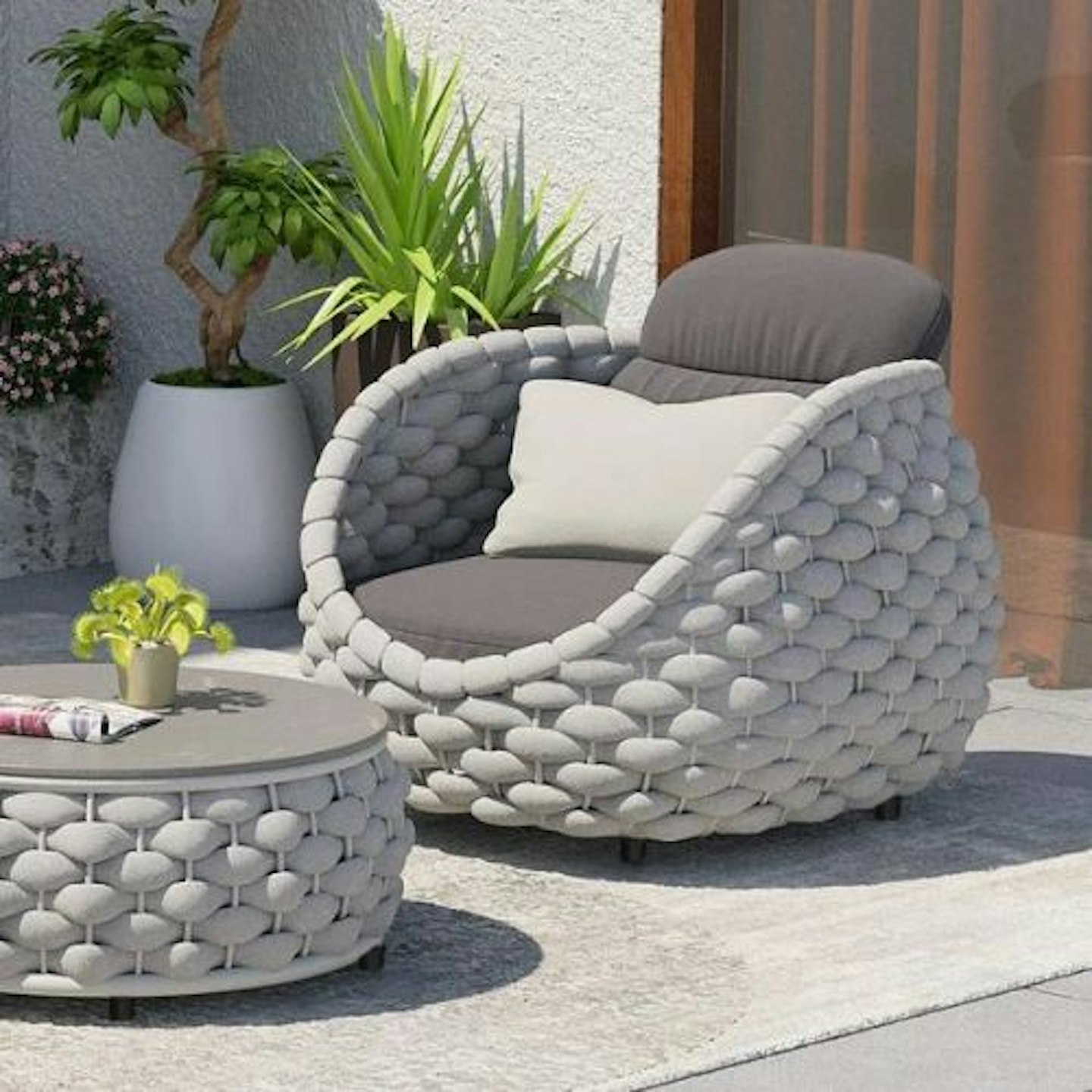 Tatta Modern Outdoor Chair Woven Textilene
