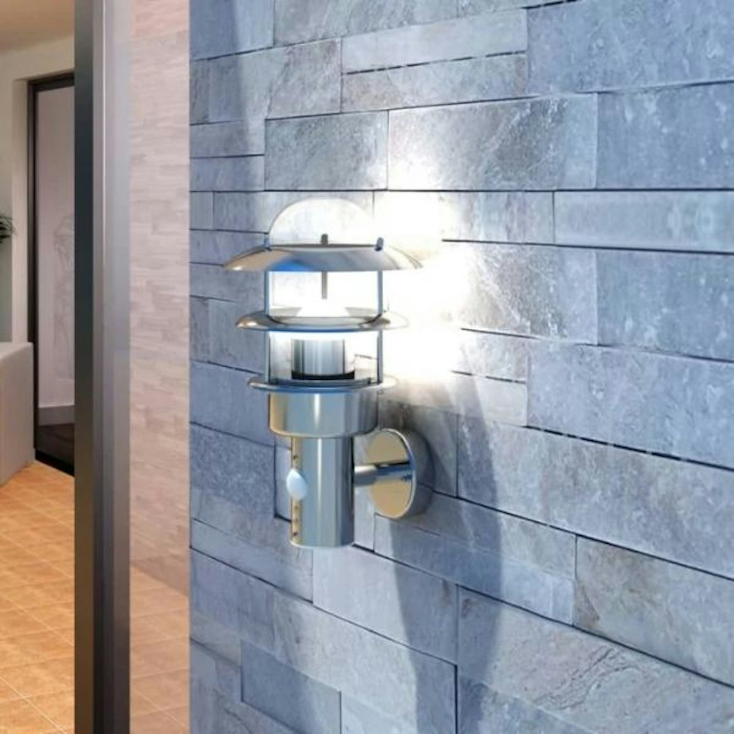 Patio Wall Light Stainless Steel Lamp vidaXL