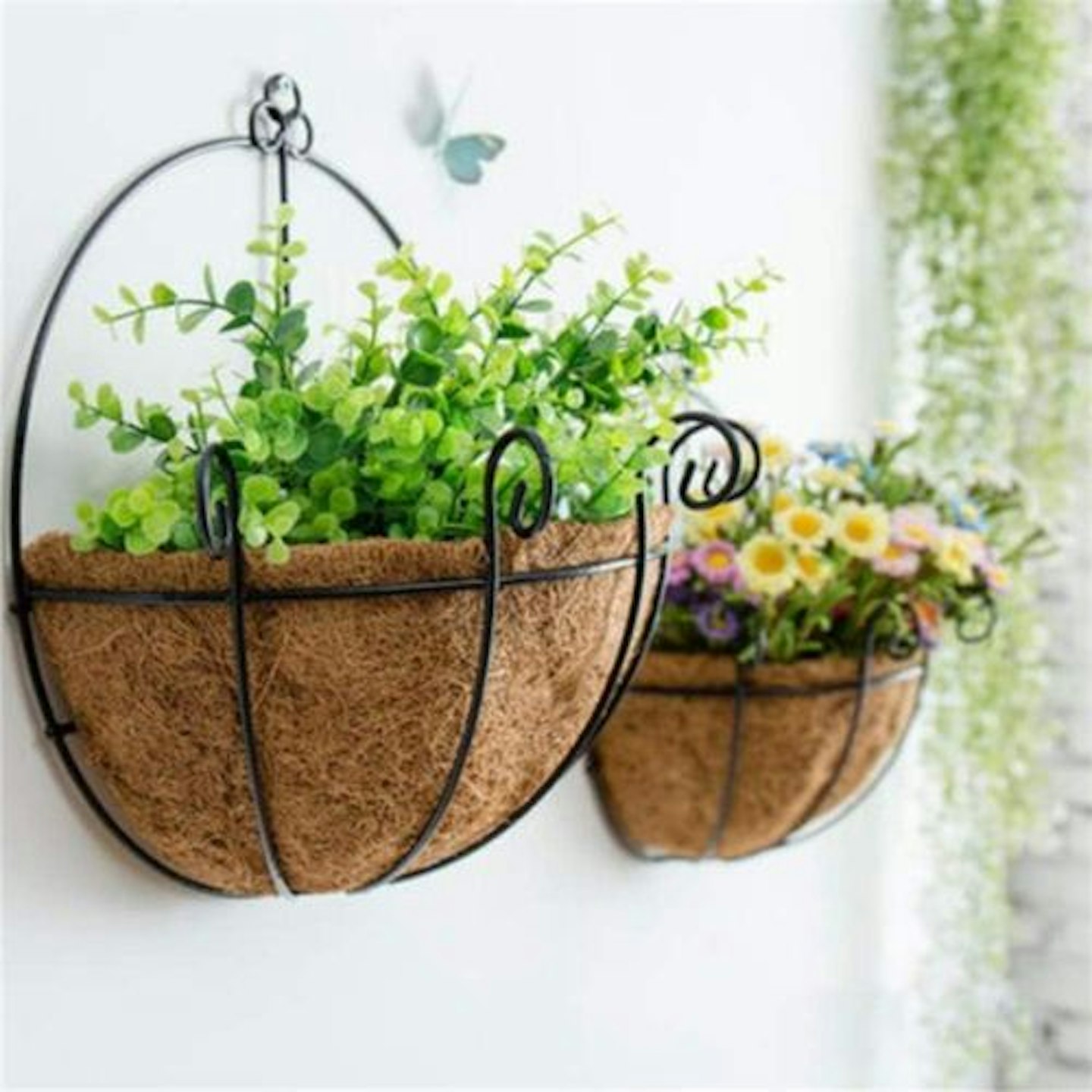 Wall-Mounted Basket Planters