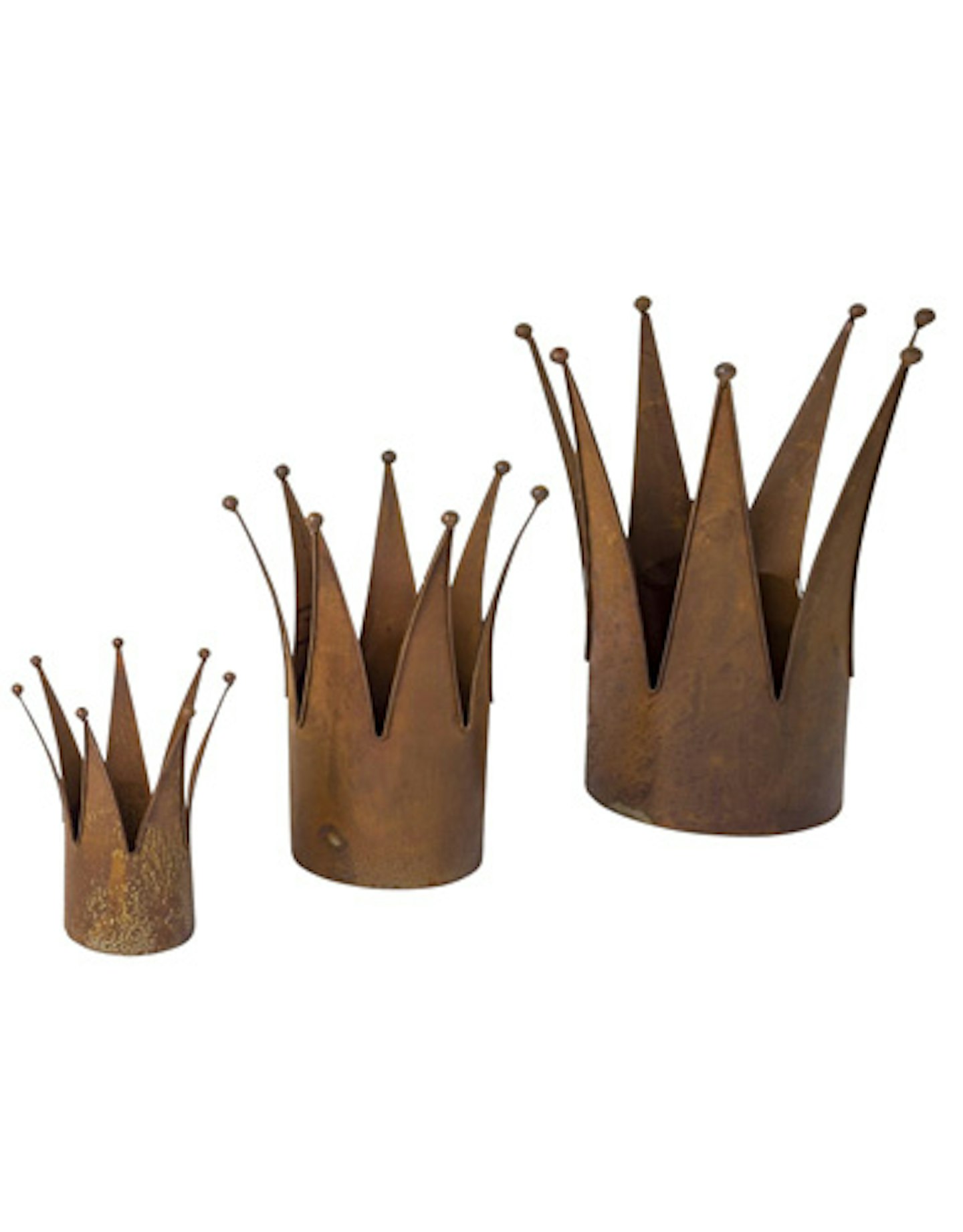 rusty crown planters