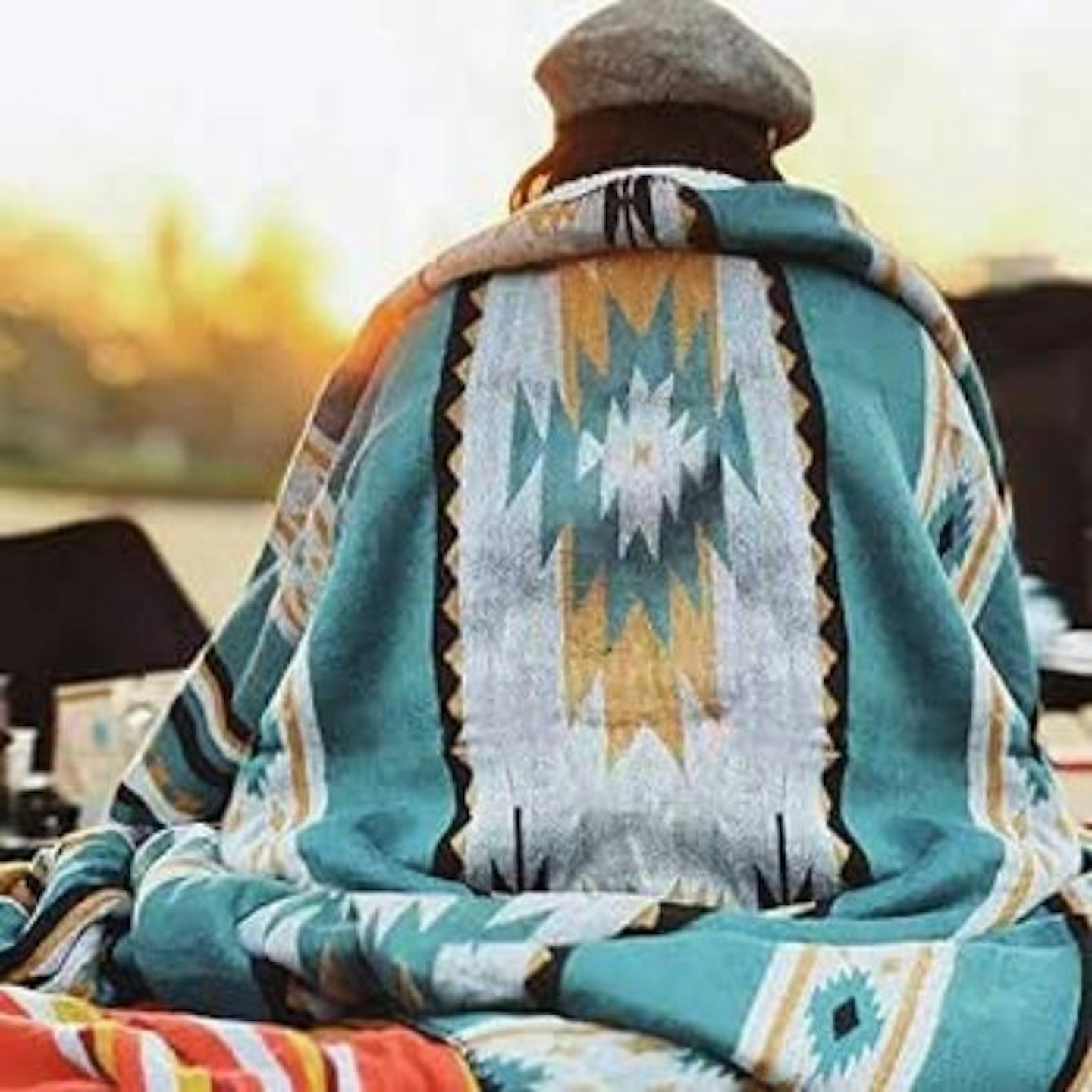Aztec Patterned Throw Blanket