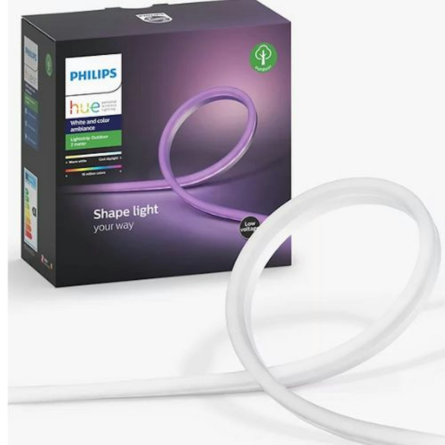Philips Hue White and Colour Ambiance Outdoor LED Smart 2 Metre Lightstrip with Bluetooth