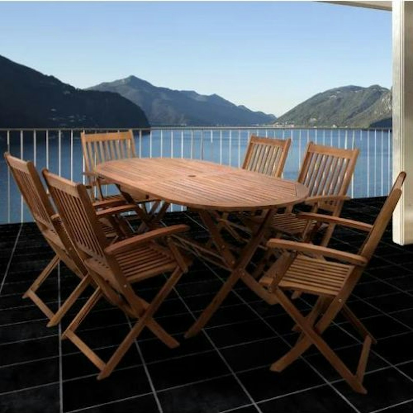 Pistache Oval 6-Person 160cm Dining Set