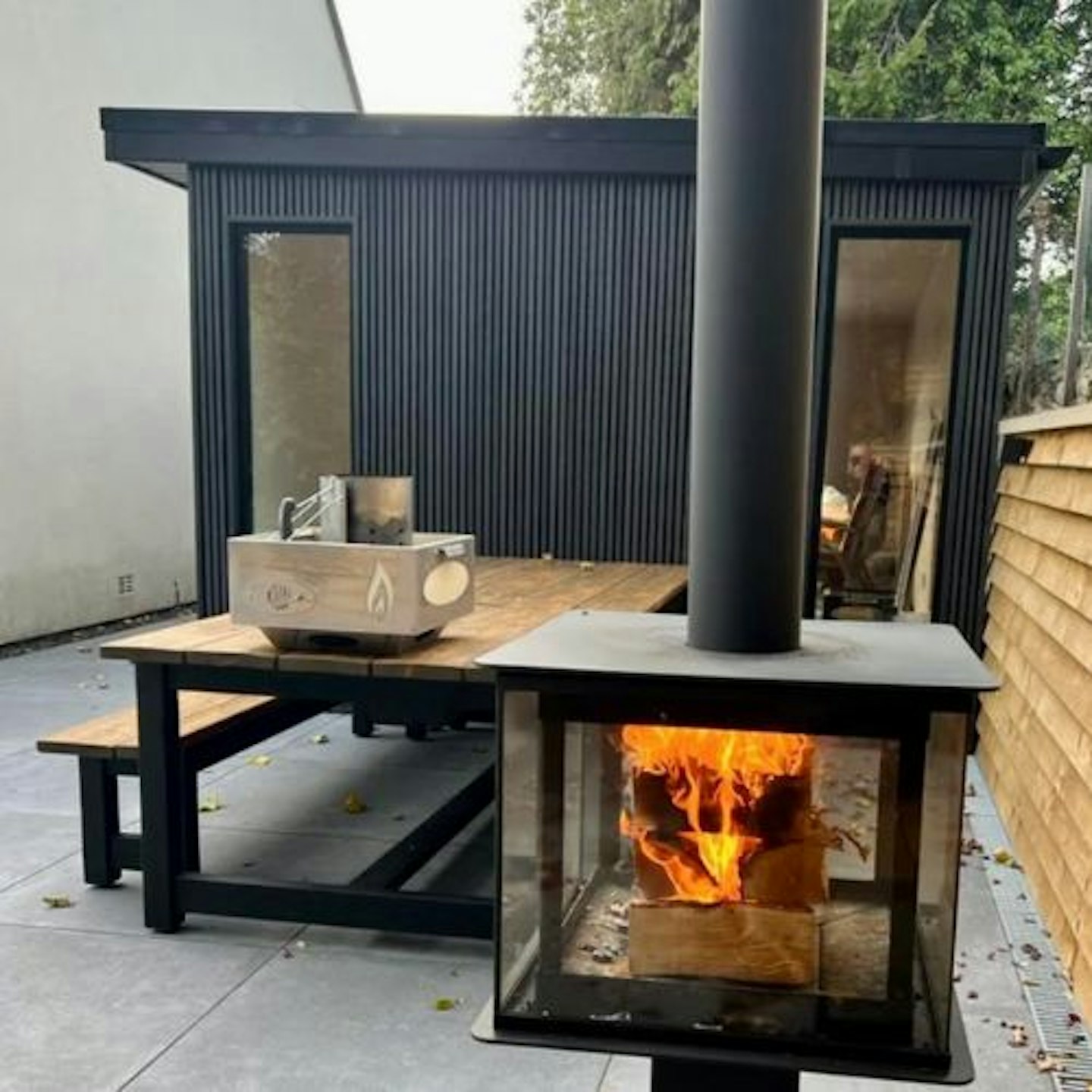 The Garden Cube - Outdoor Wood Burning Stove