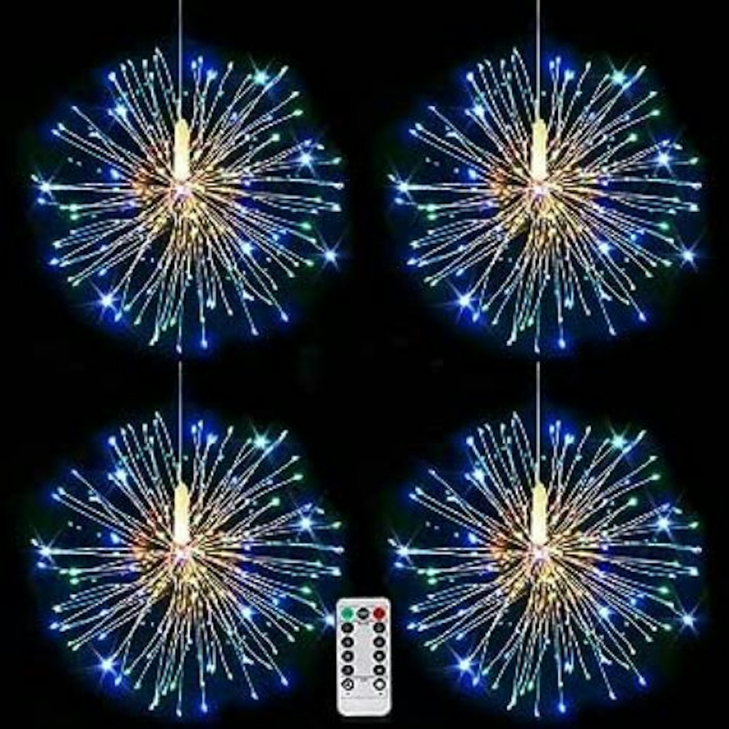 CCILAND 4 Pack Fireworks Lights Multicolour LED