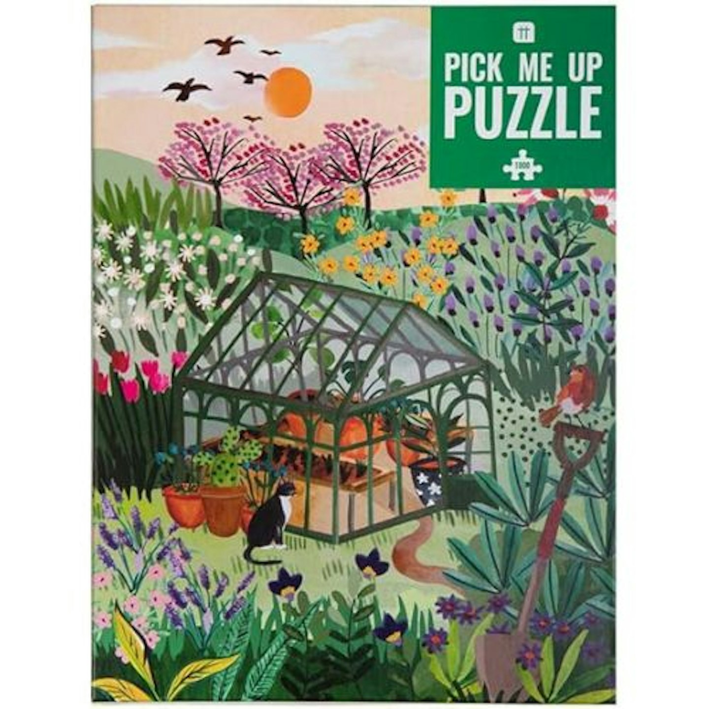 Talking Tables 1000 Piece Garden Jigsaw Puzzle-with Matching Poster & Trivia Sheet