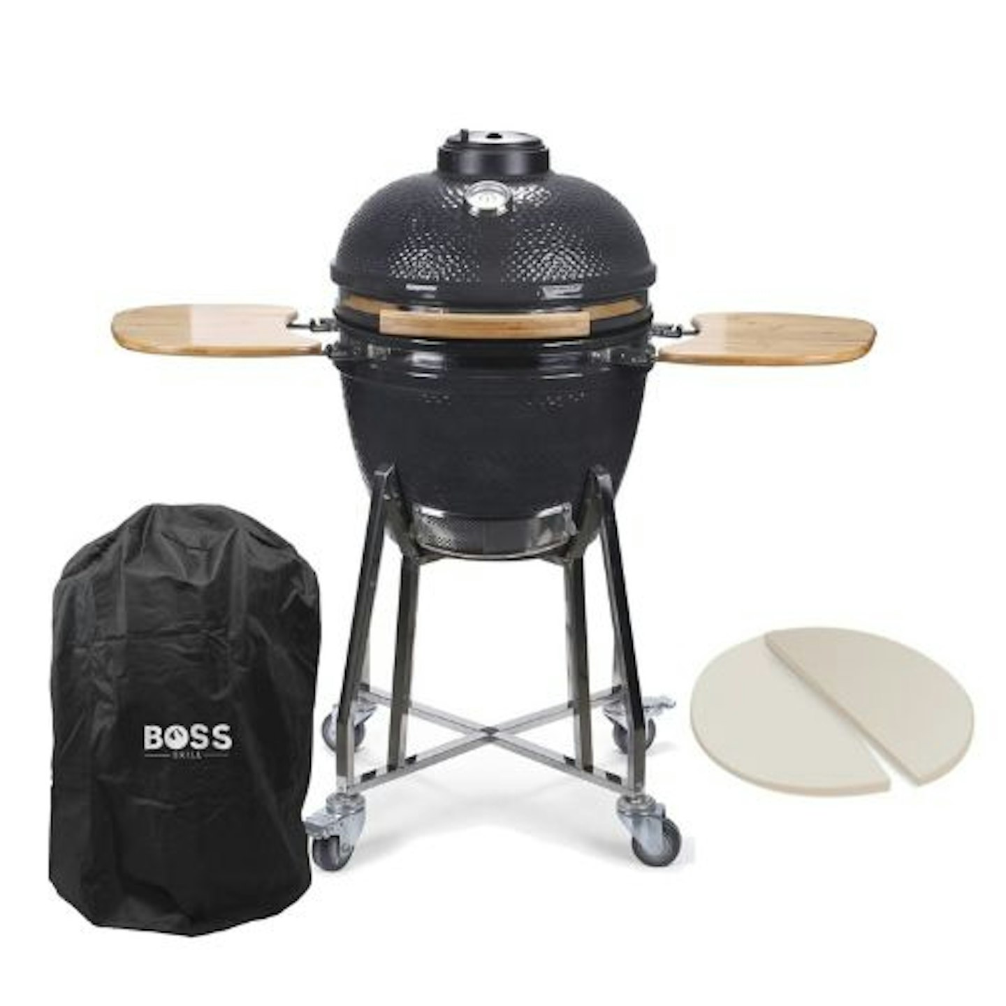 Boss Grill The Egg - 18 Inch Ceramic Kamado Style Charcoal Egg BBQ Grill