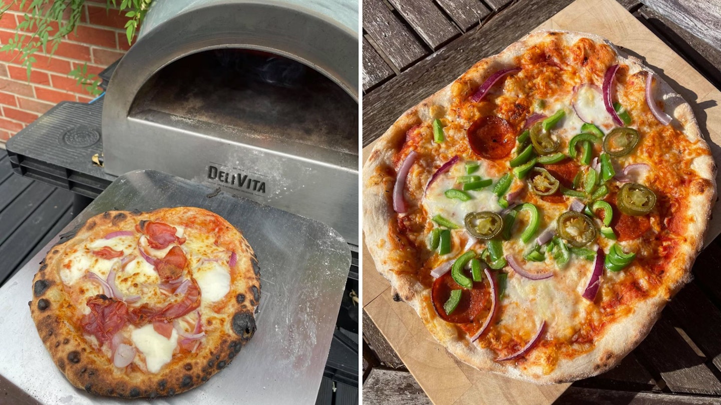 Trial and error cooking pizza in the DeliVita pizza oven