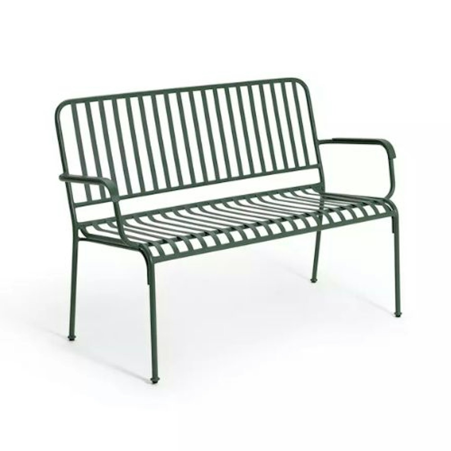 Habitat Indu 2 Seater Metal Garden Bench - Green