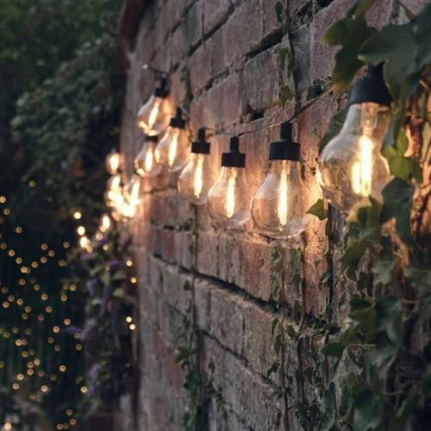 20 Warm White Vintage Style Solar Festoon Lights