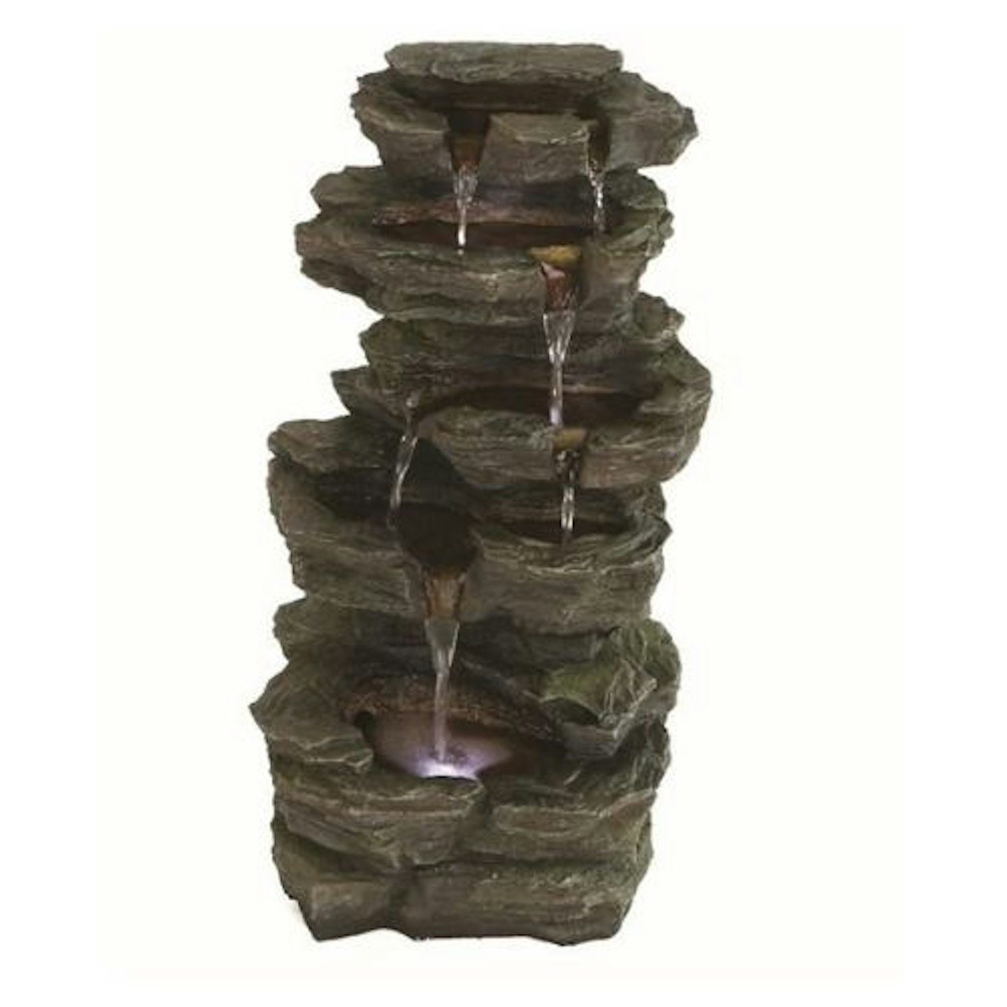 Solar Powered Slate Falls LED Water Feature