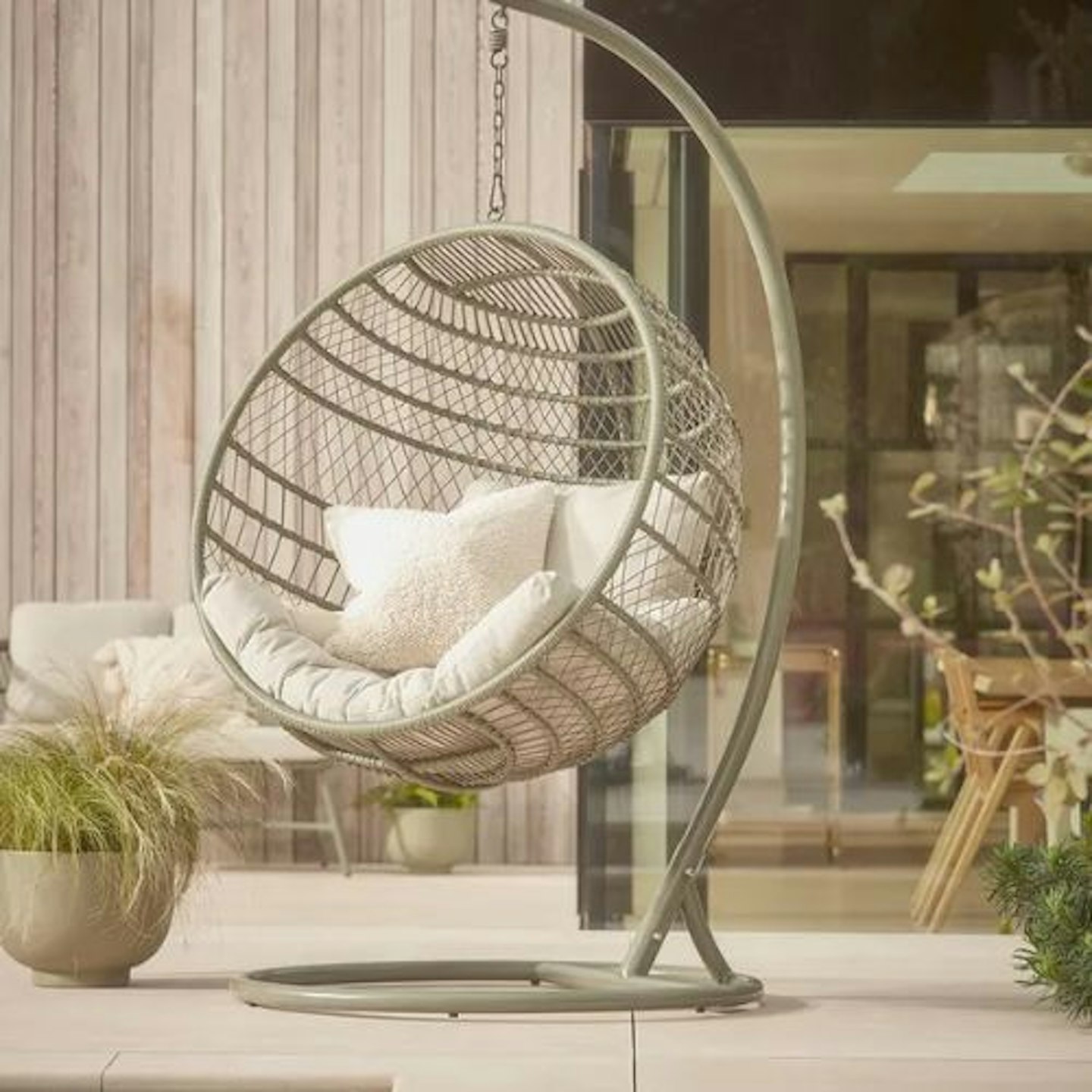 Tilos Geometric Hanging Chair - Olive