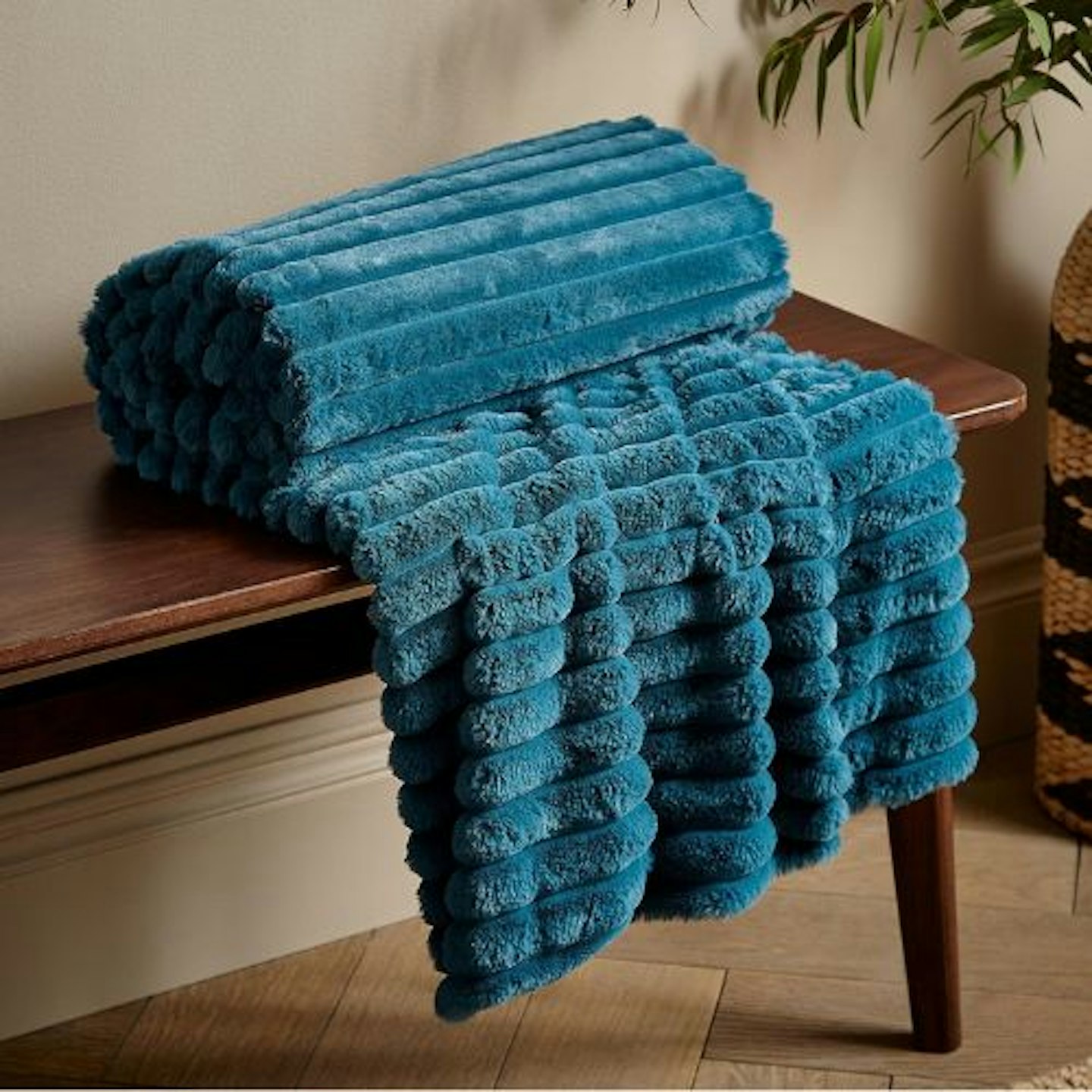 Catherine Lansfield Throw, Polyester, Teal, 130x170cm