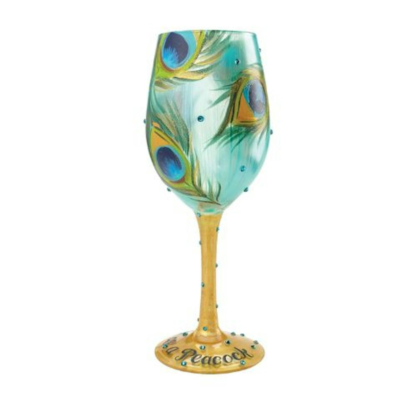 Lolita Pretty As A Peacock Wine Glass