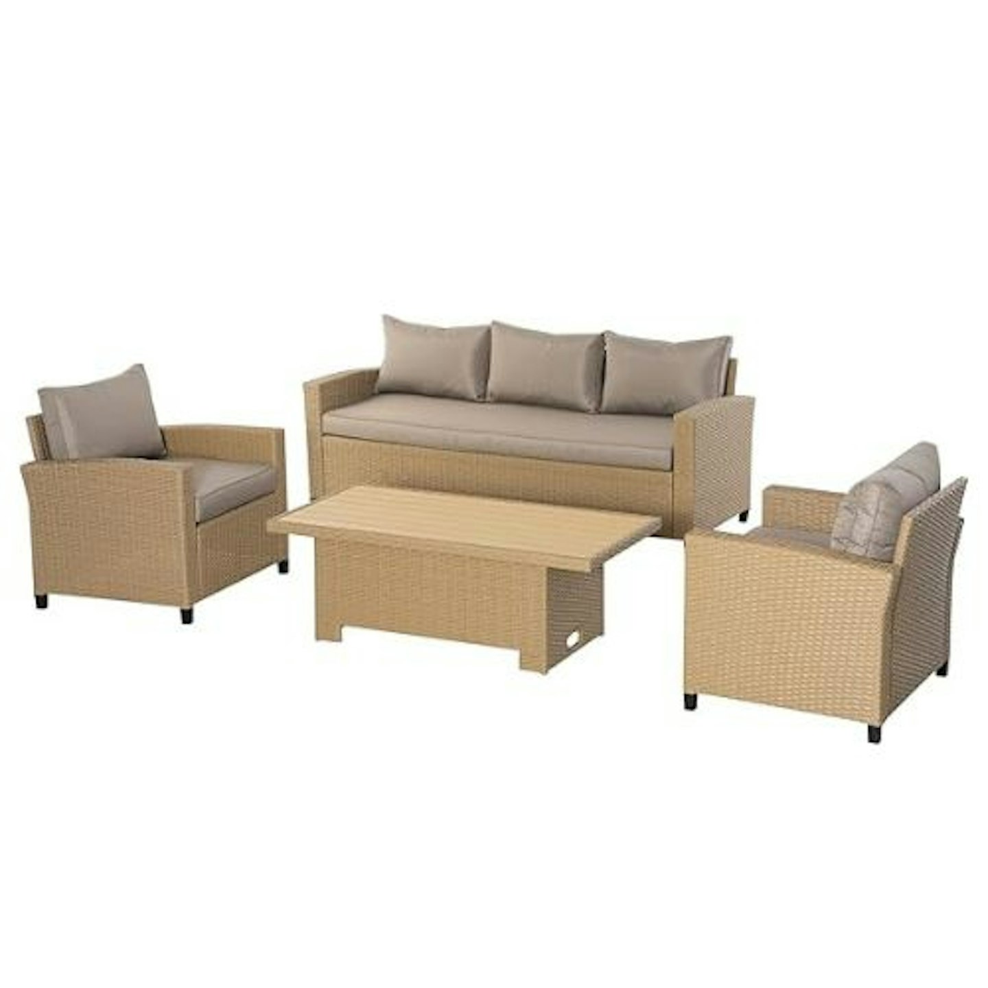 Outsunny 4 PCS Outdoor PE Rattan Sofa Set