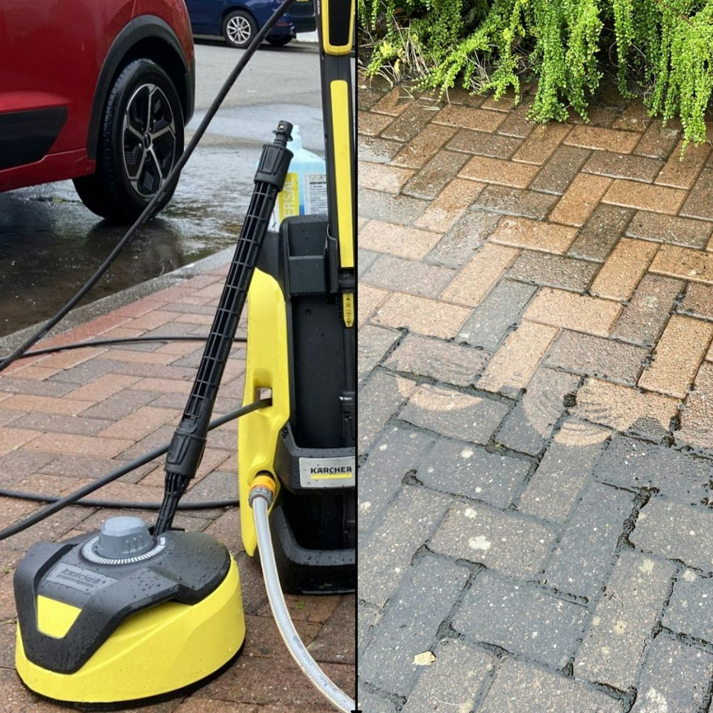 K5 cleaning the patio