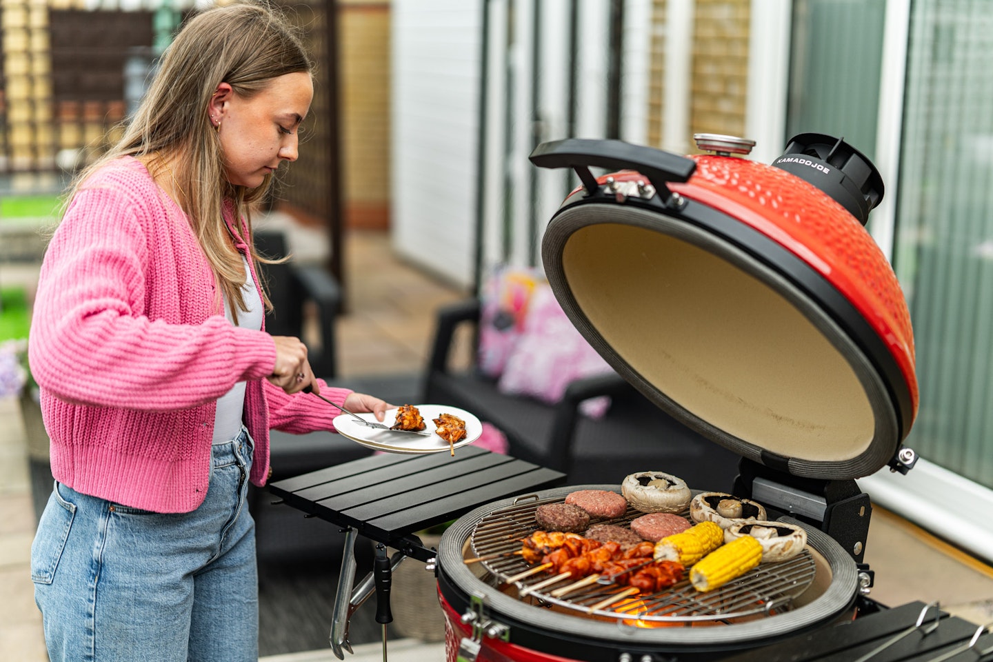 Using the Kamado Joe grill