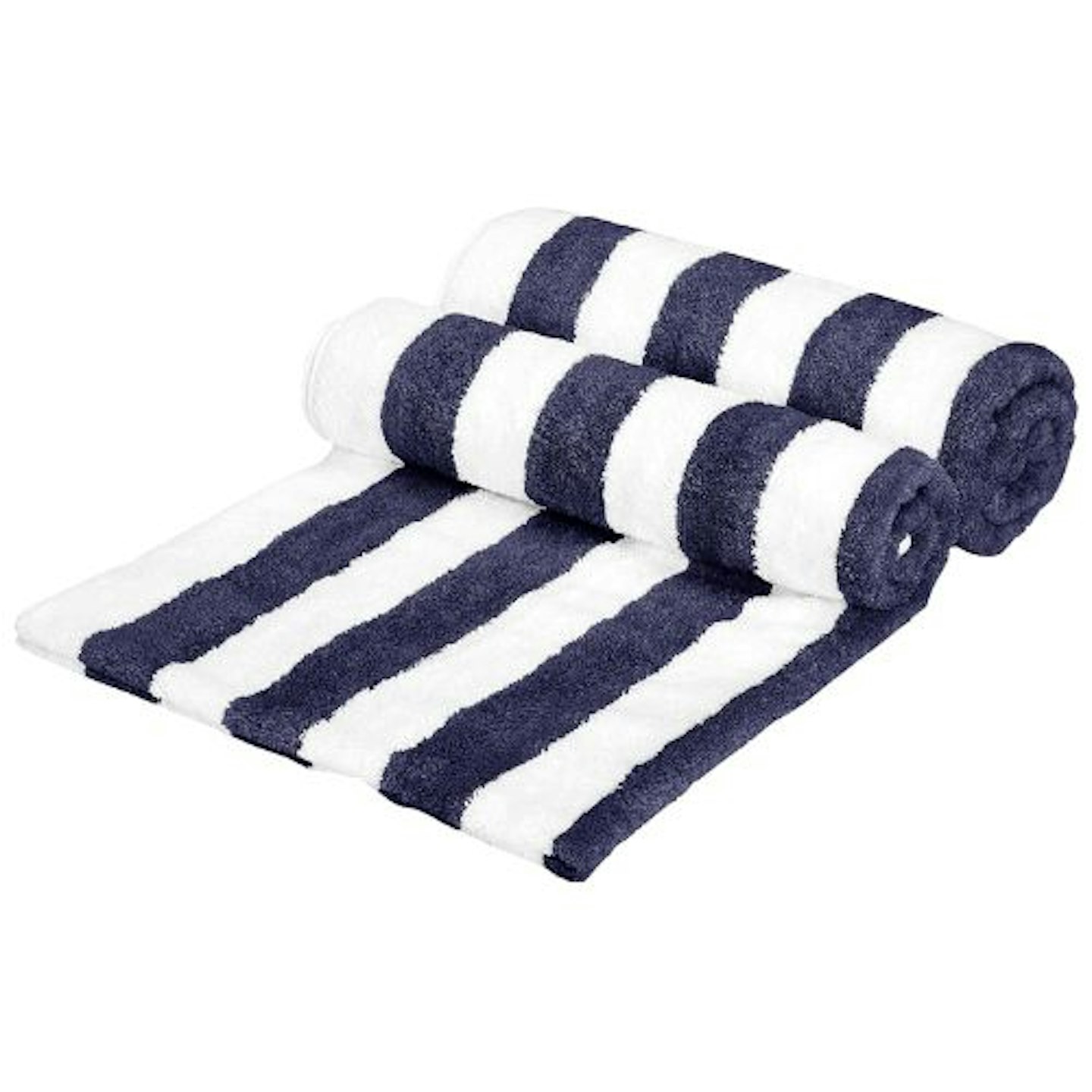 Amazon Basics 100% Cotton Terry Cabana Stripe Pool & Beach Towel