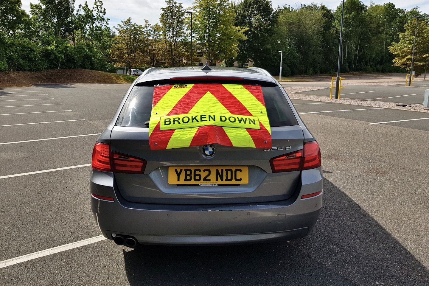 Be seen safety screen on BMW