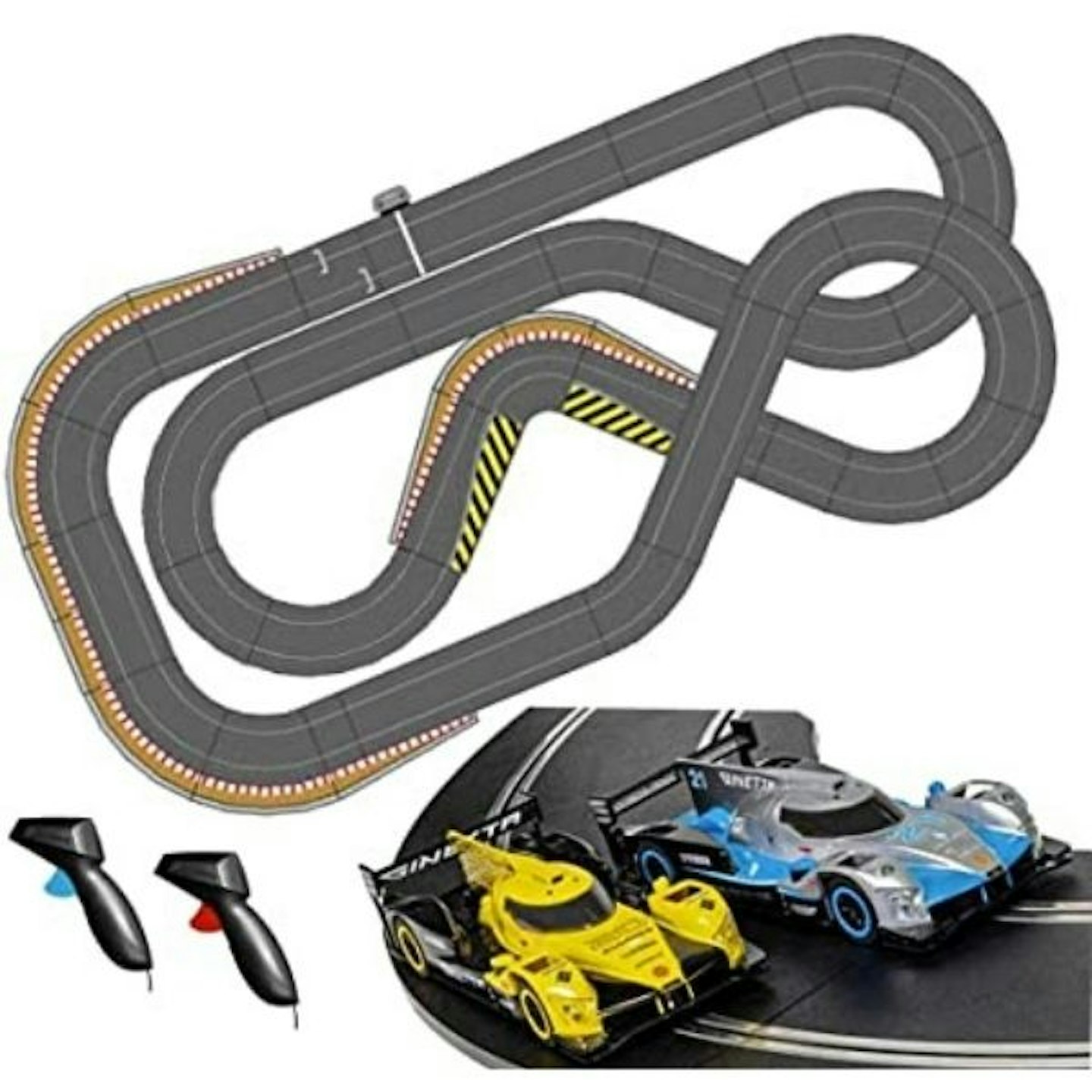 Scalextric Ginetta G60 LMP Cars Extended Layout