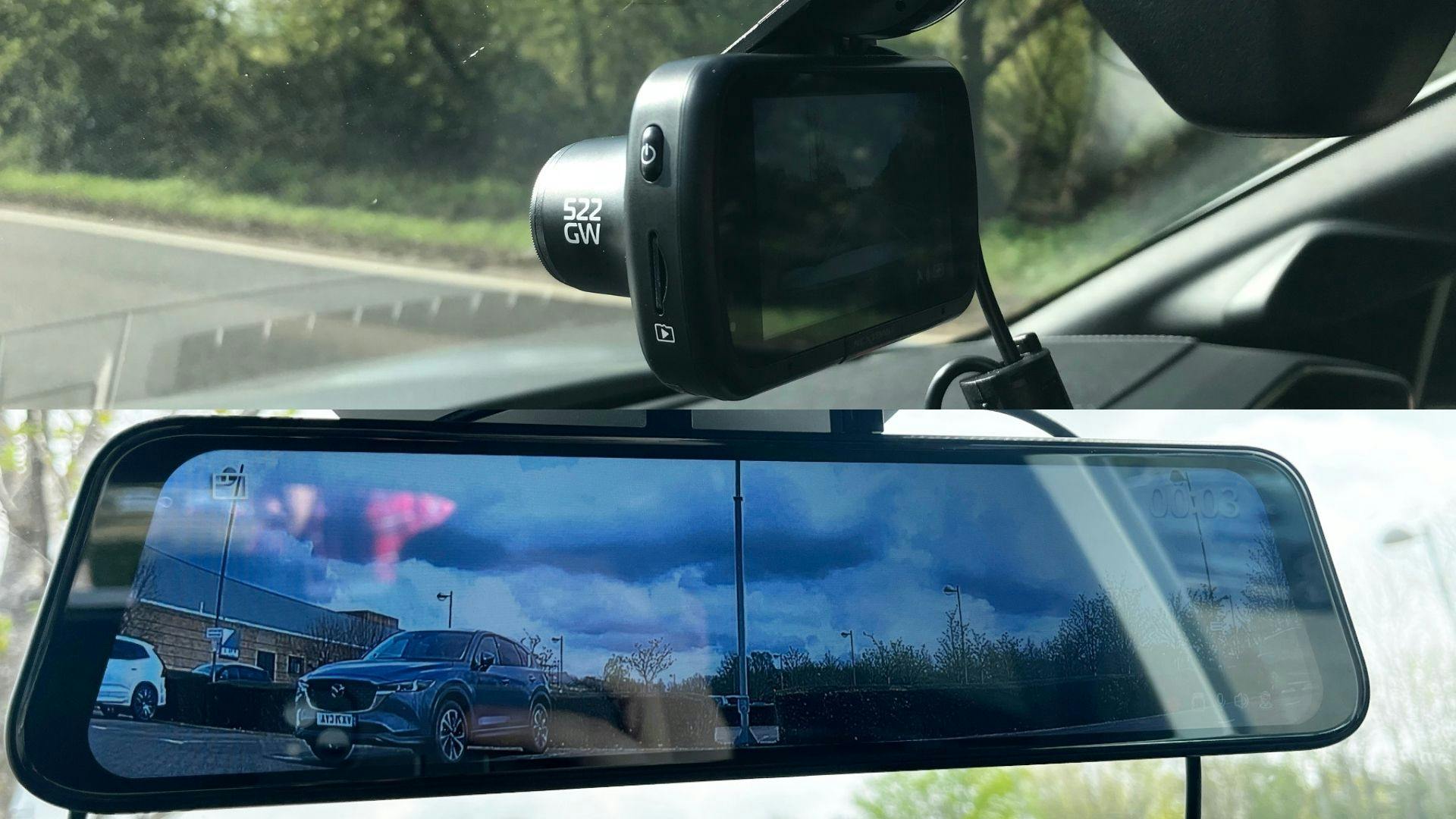 Car dash cam rear view deals mirror