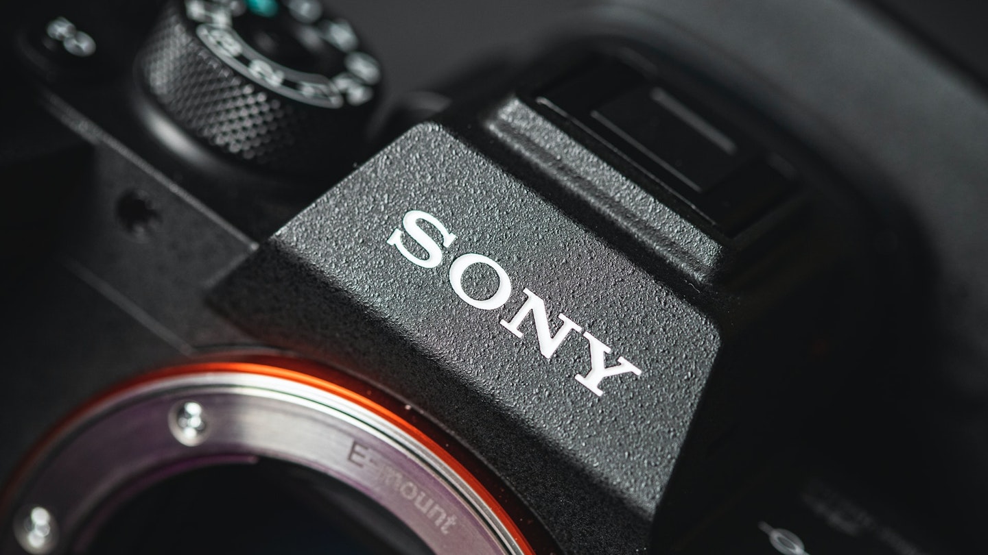Close up of a Sony camera body