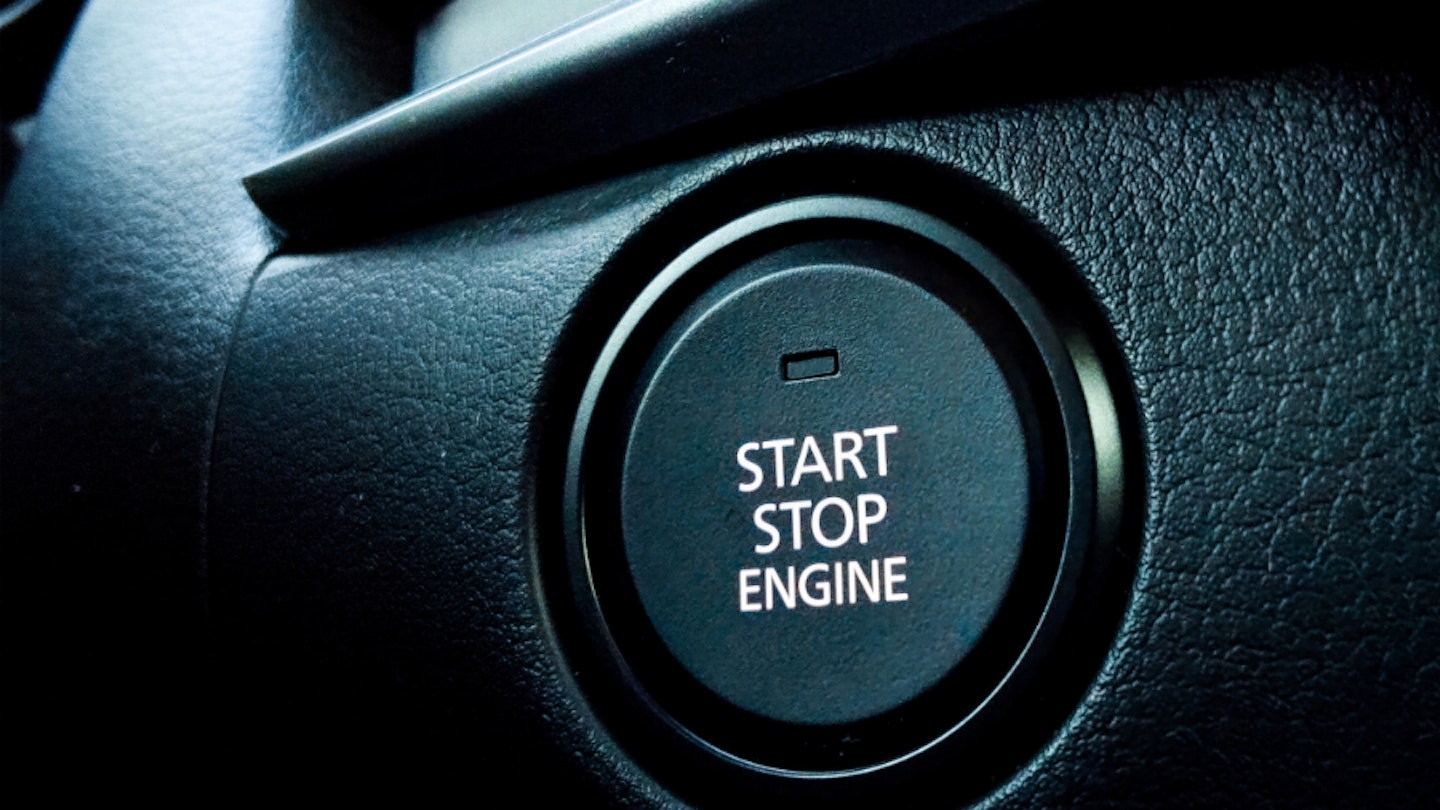 Stop start engine button