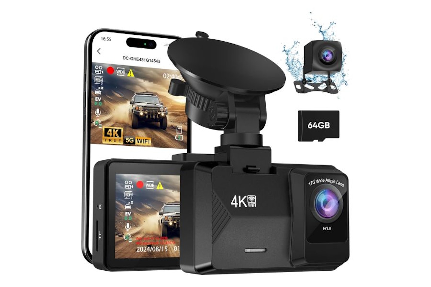 ORSKEY Dash Cam Front and Rear