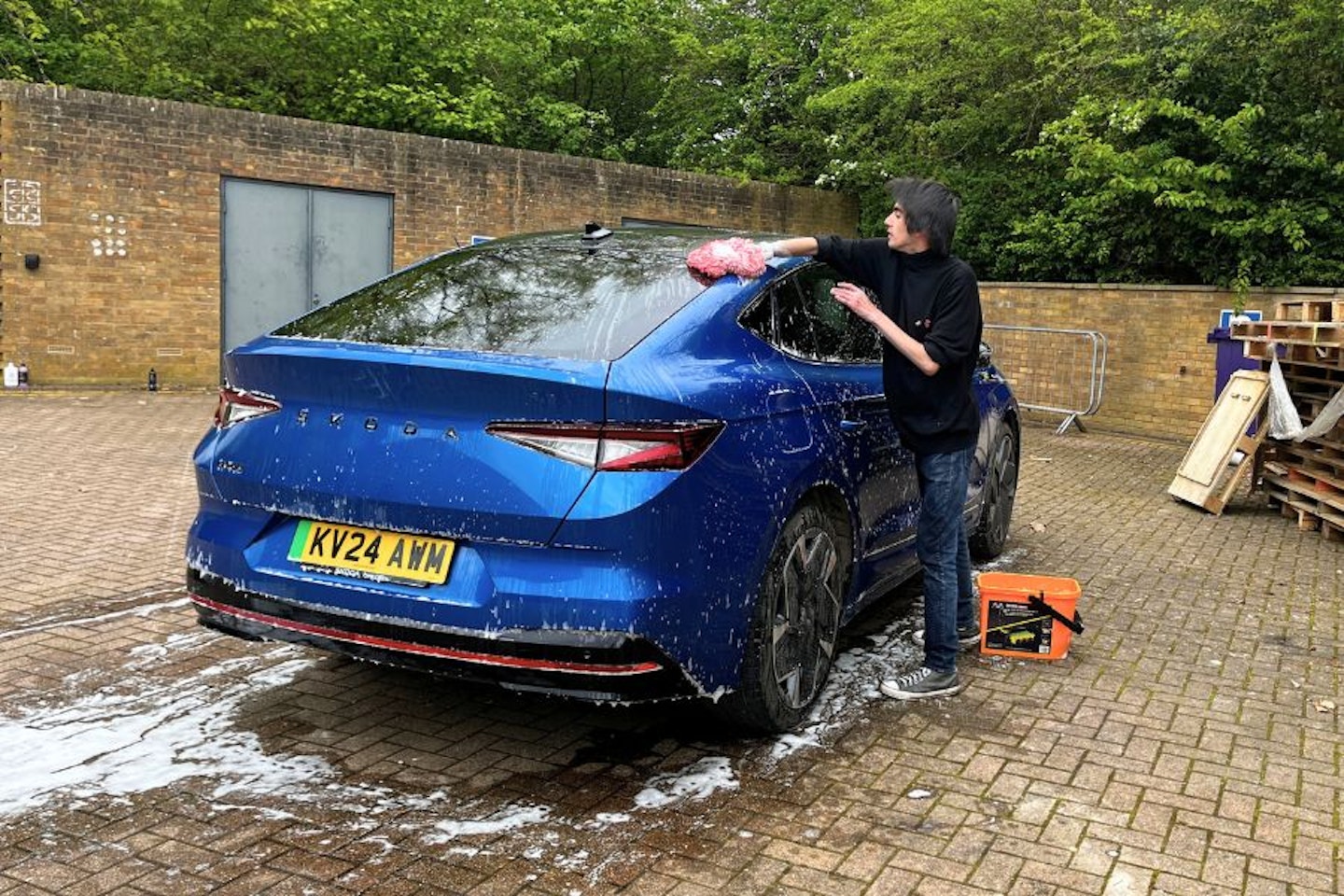 Aaron Hussain testing the Bilt Hamber auto wash