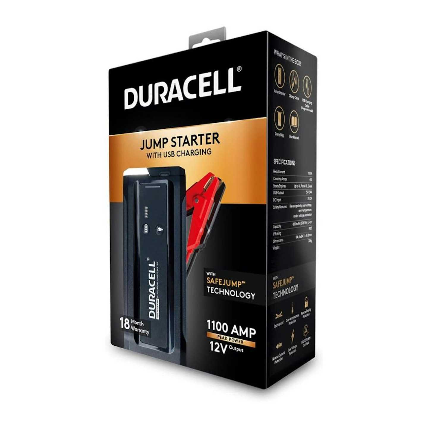 Duracell SafeJump 1100A Li-Ion Jump Starter