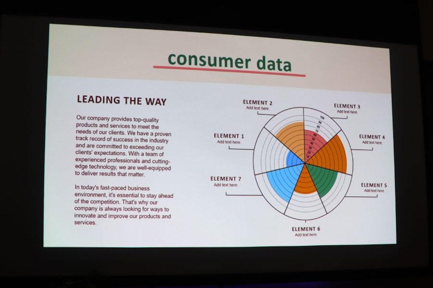 Epson CO-W01 Data Projector showing consumer data