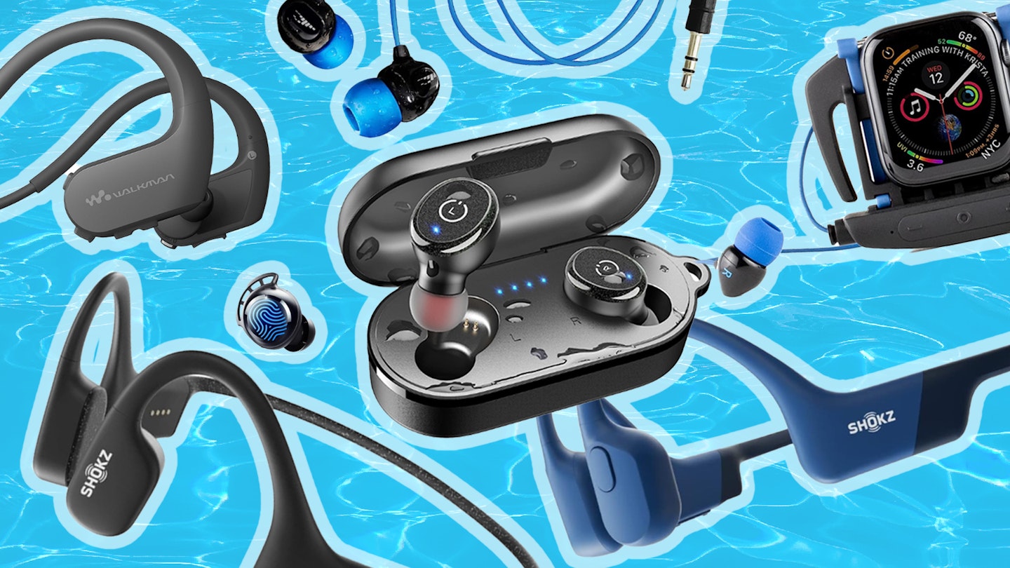 several waterproof headphones