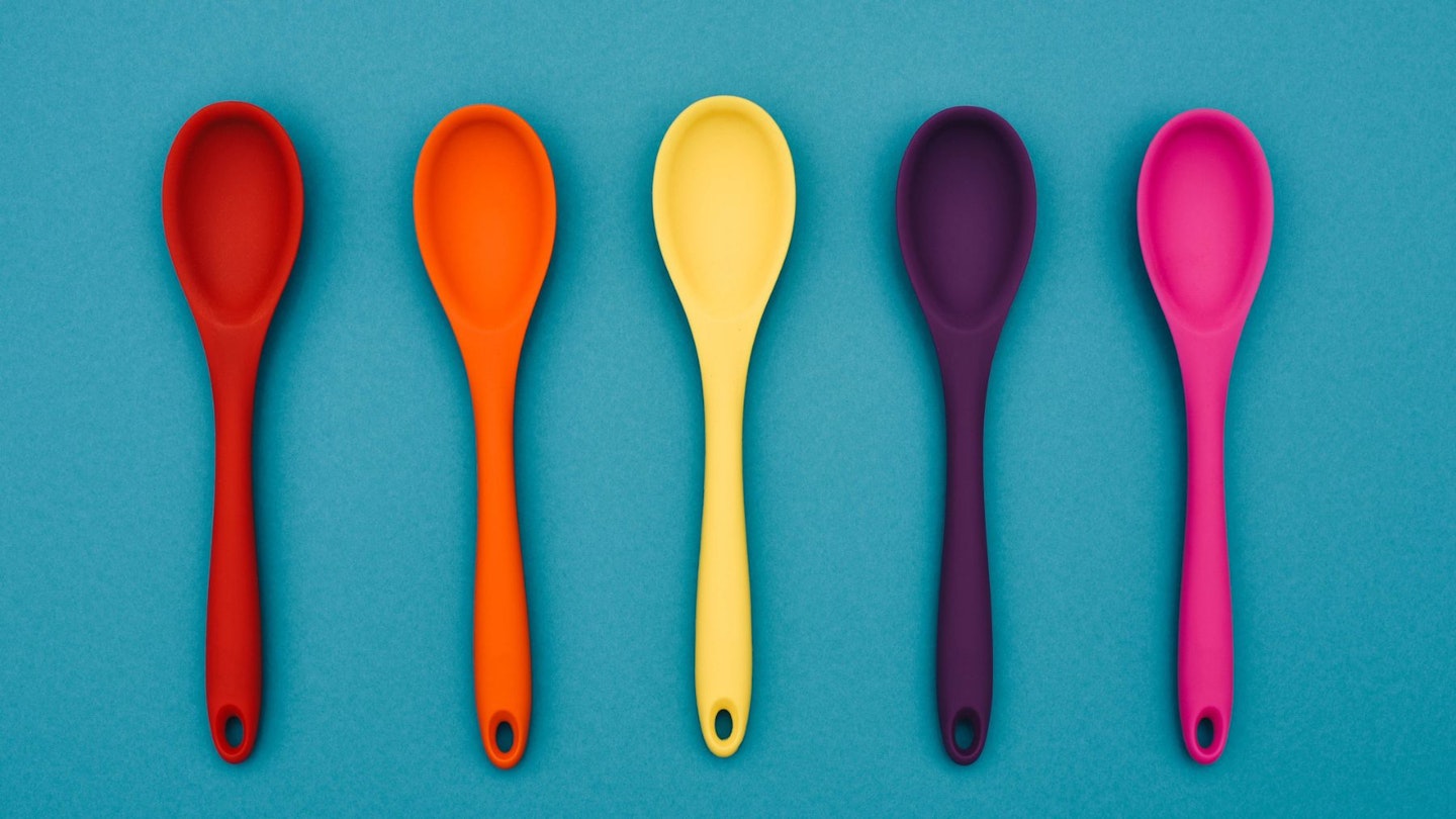 The best silicone cooking utensils on a blue background. Image credit: Getty Images