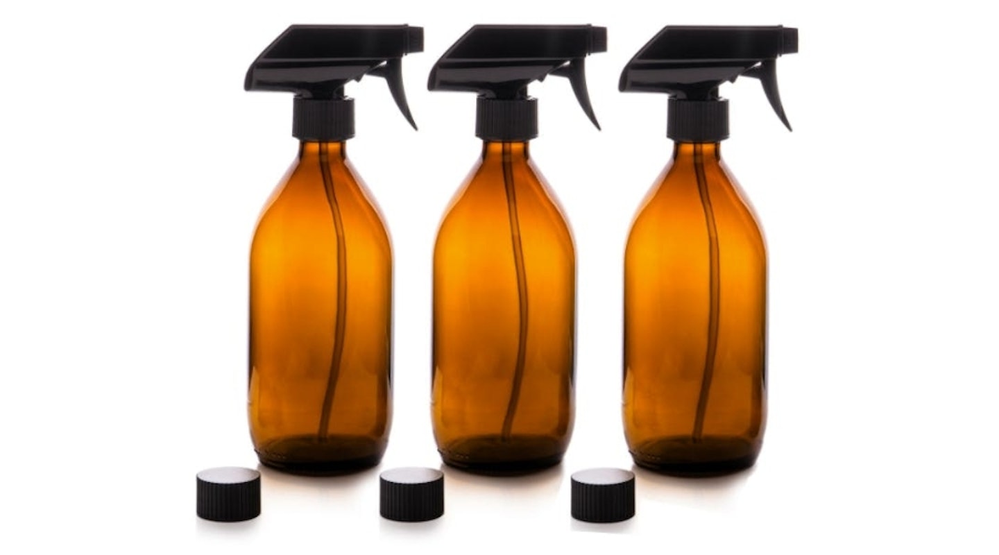 Amber Glass Spray Bottles (Three Pack)