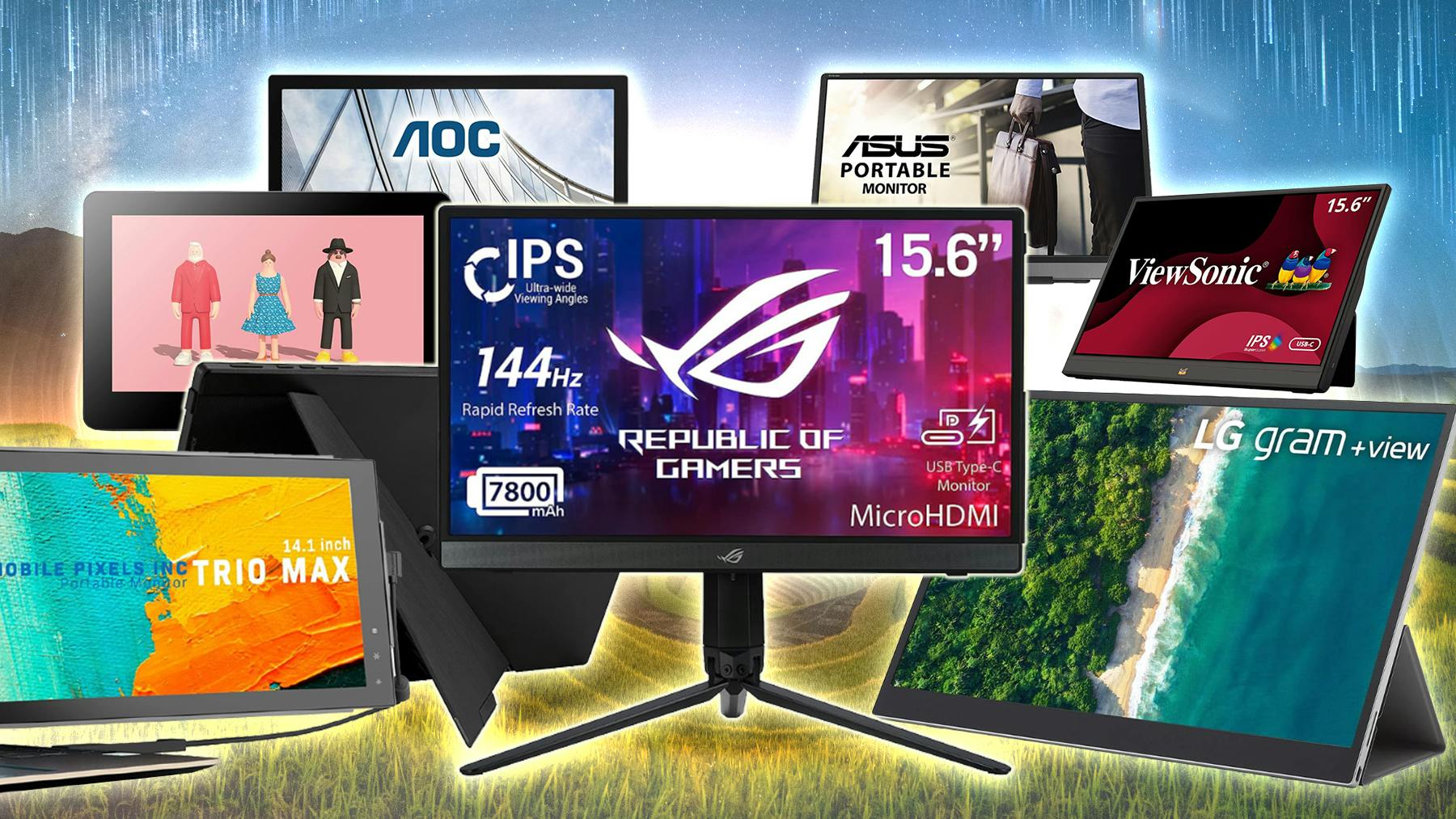 Portable Monitor-2021 Portable Screen 15.6#039;#039; IPS 1080P 60Hz Ultra-Slim Type-C ＆ HDMI Second Screen Mini HDMI Dual Computer PC Gaming Monitor, Compati