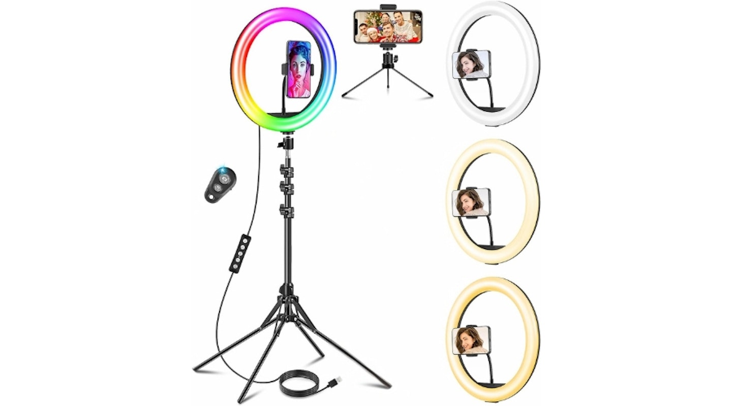 GerTing 12-inch RGB Ring Light with Tripod Stand