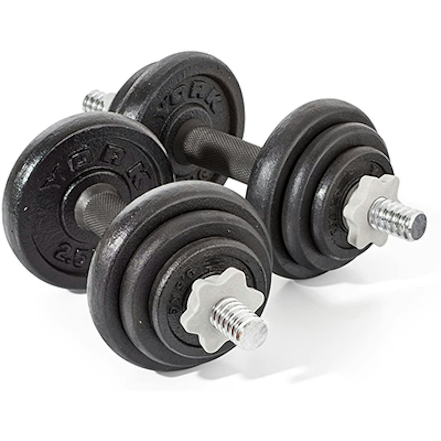 York Fitness 20 kg Cast Iron Spinlock Dumbbell