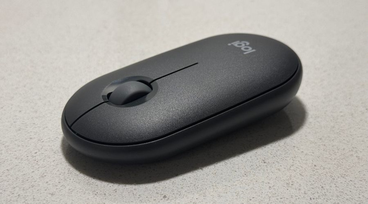 Logitech Pebble Mouse 2 M350s Slim Bluetooth Wireless Mouse, Portable, Lightweight, Customisable Button, Quiet Clicks, Easy-Switch for Windows, macOS, iPadOS, Android, Chrome OS - Graphite