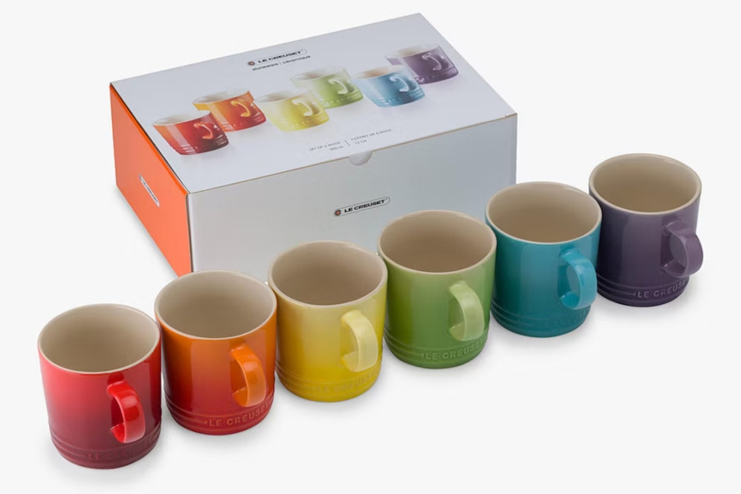 Le Creuset Stoneware Rainbow Mug (Set of 6)