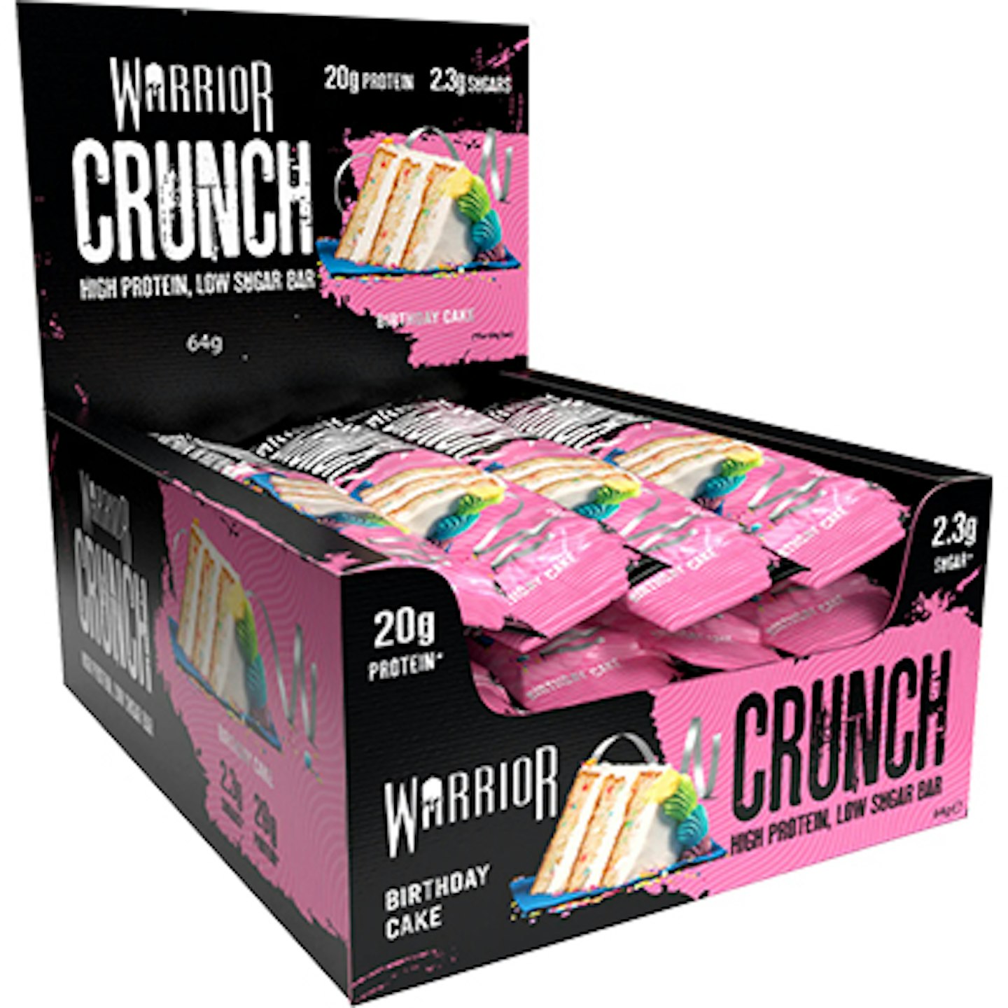 Warrior Crunch birthday cake protein bar