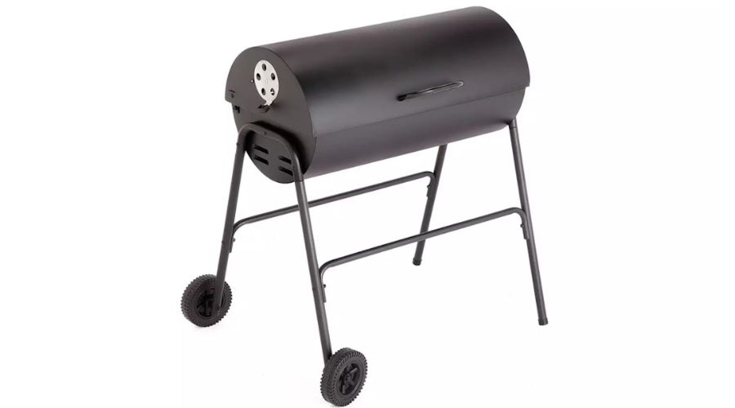 Argos Home Drum Charcoal BBQ With Cover + Utensils